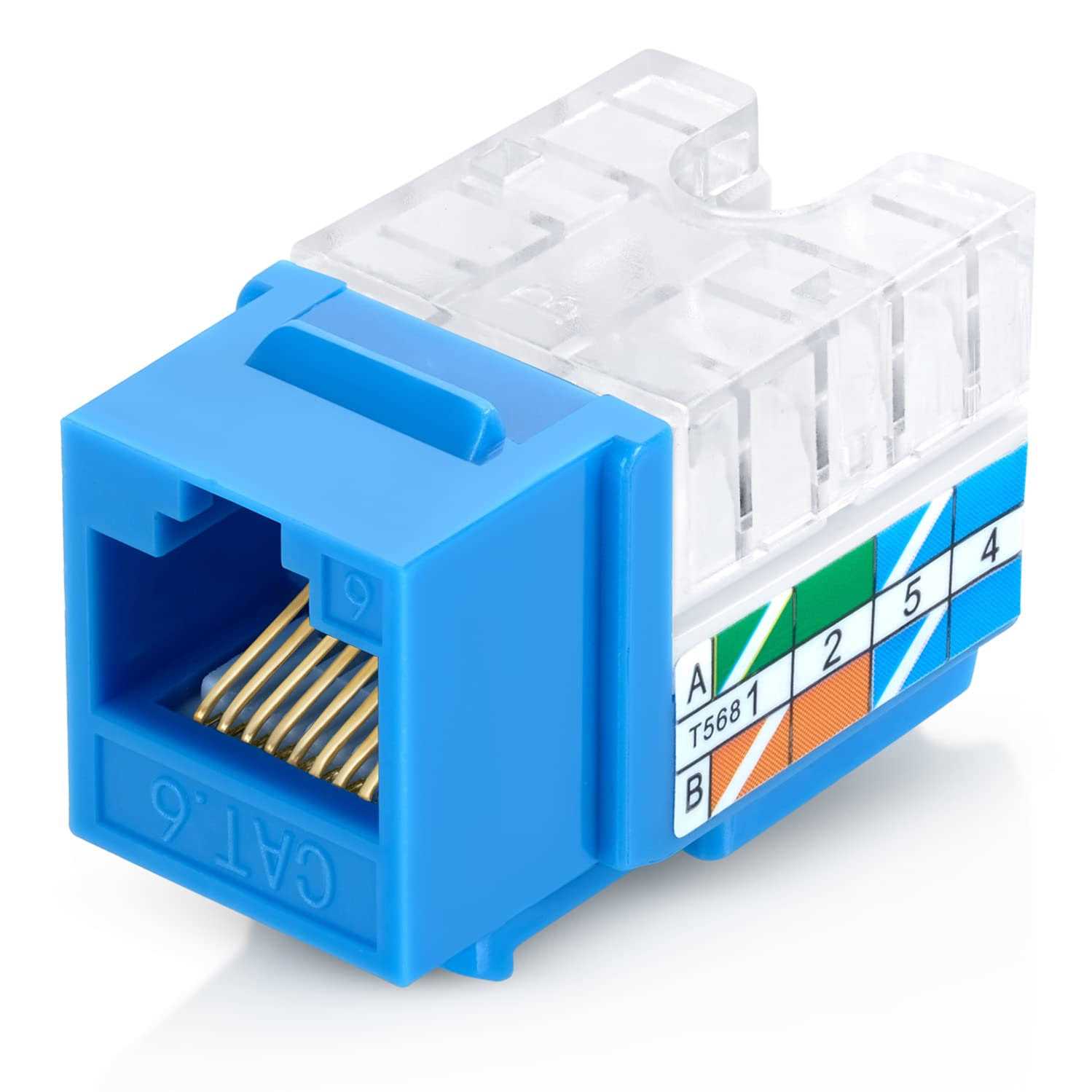 Everest Media Solutions 90° Angled CAT6/5e Keystone Jack - Cheap Fitting