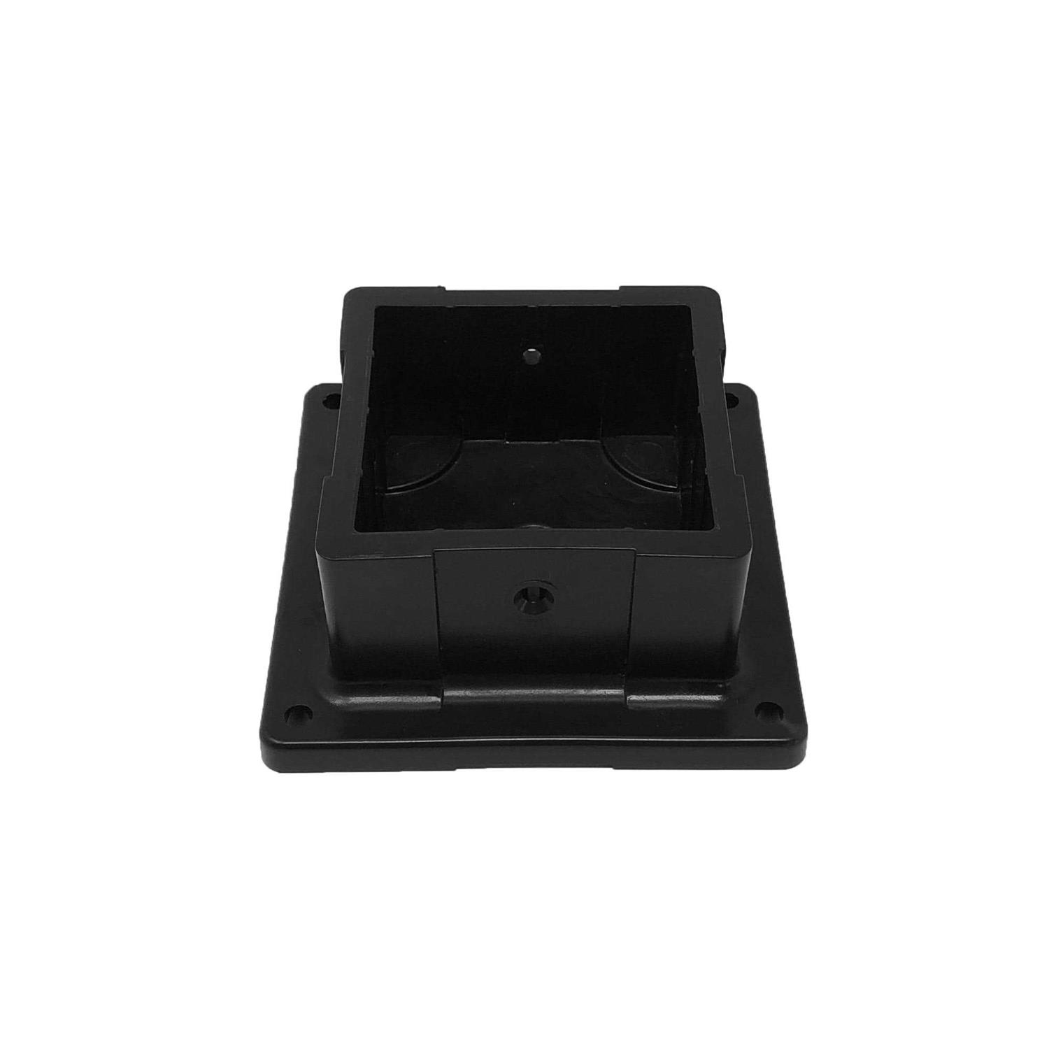 Nuvo Iron 4-in x 4-in Black Polyoxymethylene Polyethylene Deck Post Stabilizer PPA4X4B-ESP - Cheap Fitting