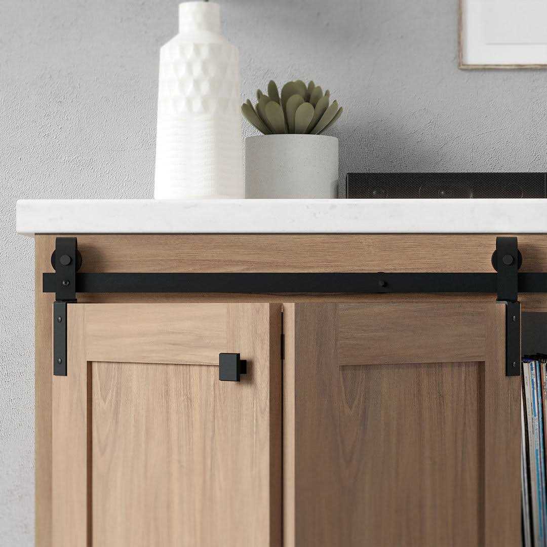 Miniature Bi-Fold Sliding Single Barn Door Hardware Quiet Glide Finish NT.BFM1310.FM.08-72 - Cheap Fitting