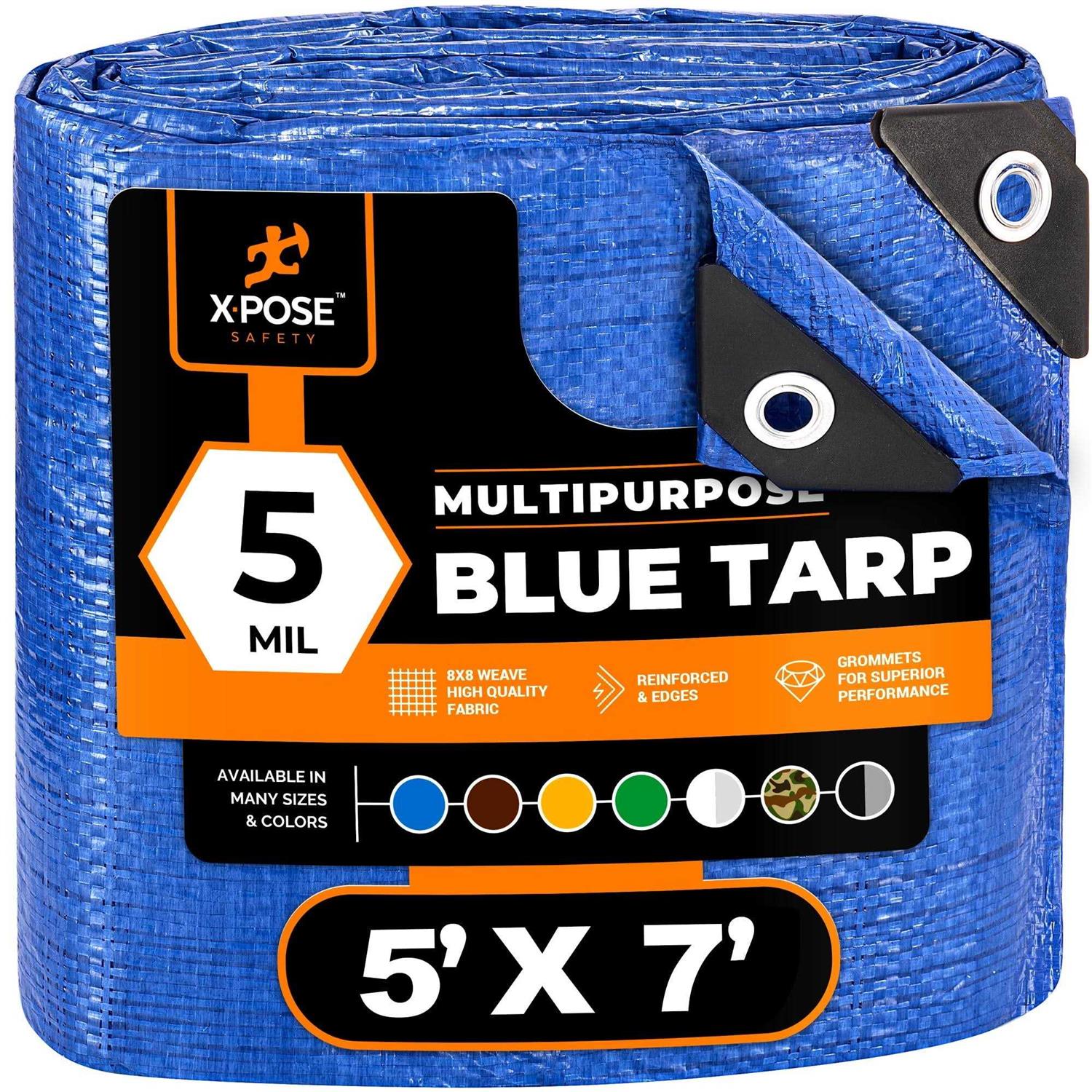 Xpose Safety Better Blue Poly Tarp Multipurpose Protective Cover - Cheap Fitting