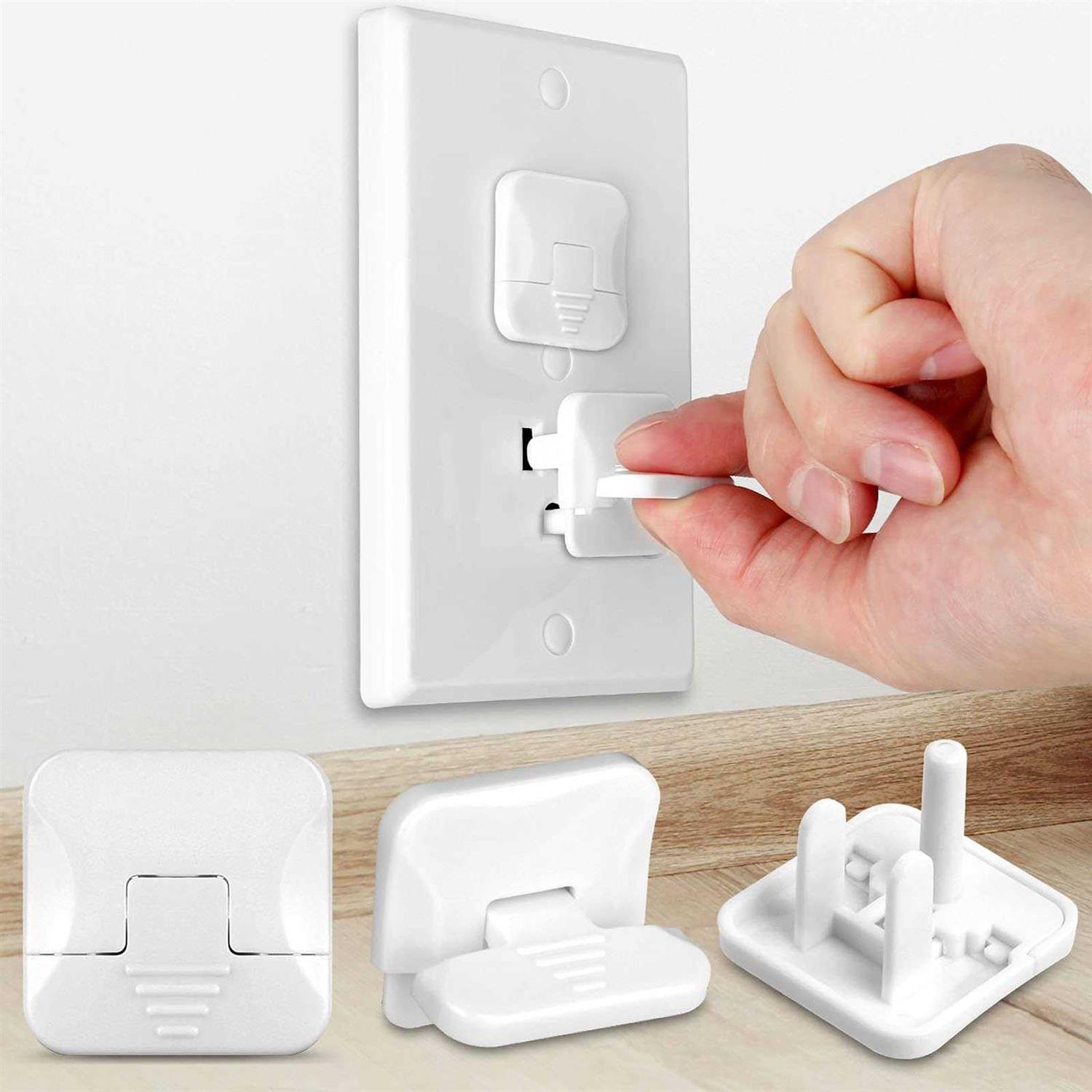 HEELALBABY Mom’s Choice Gold Awards Winner Outlet Covers with Hidden Pull Handle Baby Proofing Plug Covers 3-Prong Child Safety Socket Covers - Cheap Fitting