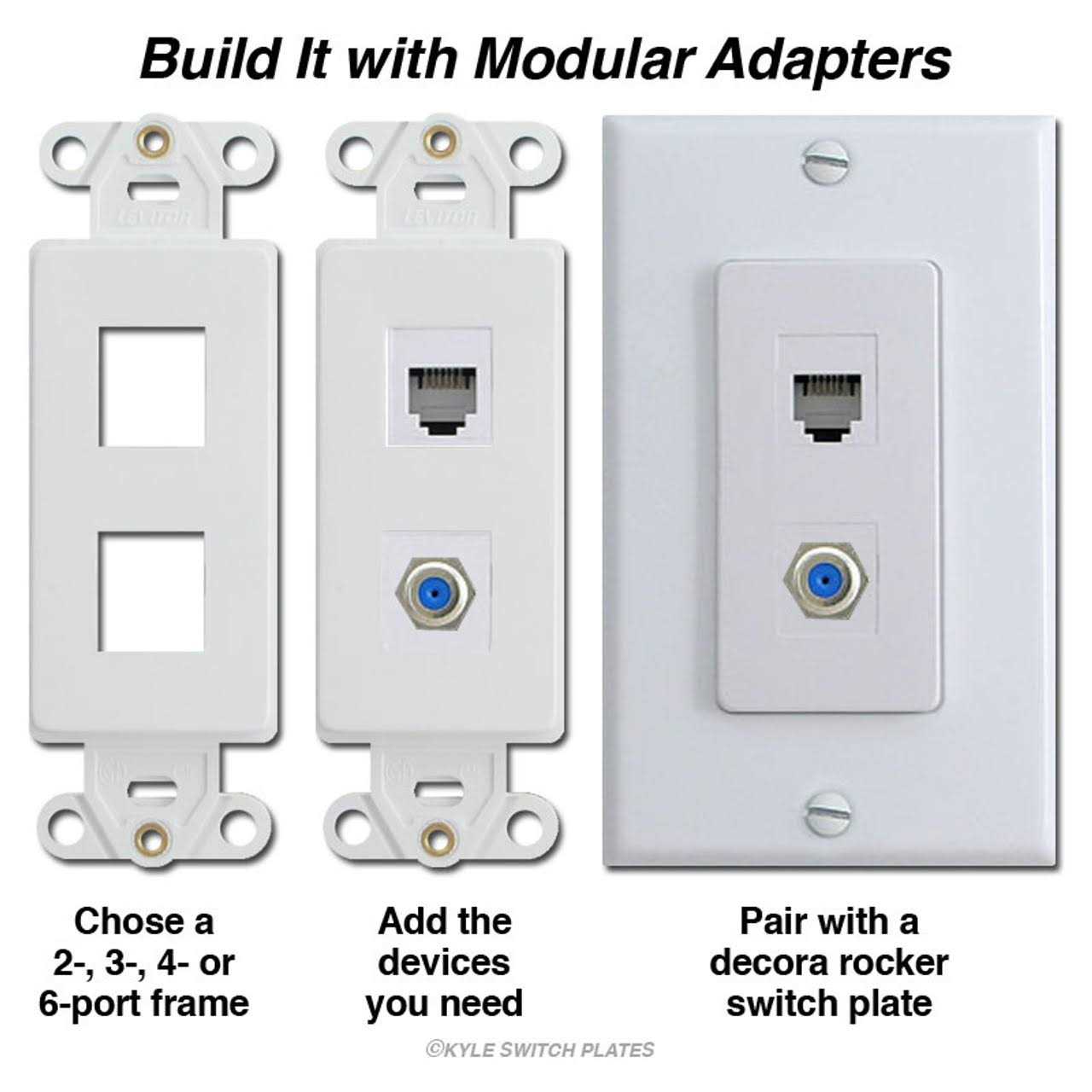 Leviton QuickPort Decora Insert 41644-W - Cheap Fitting