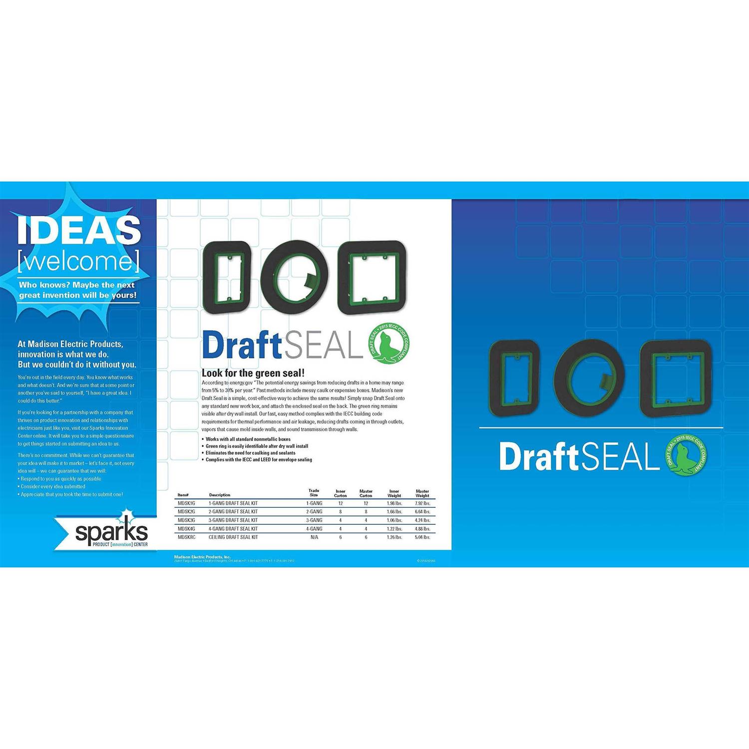 Madison 1 Gang Draft Seal Kit MDSK1G - Cheap Fitting