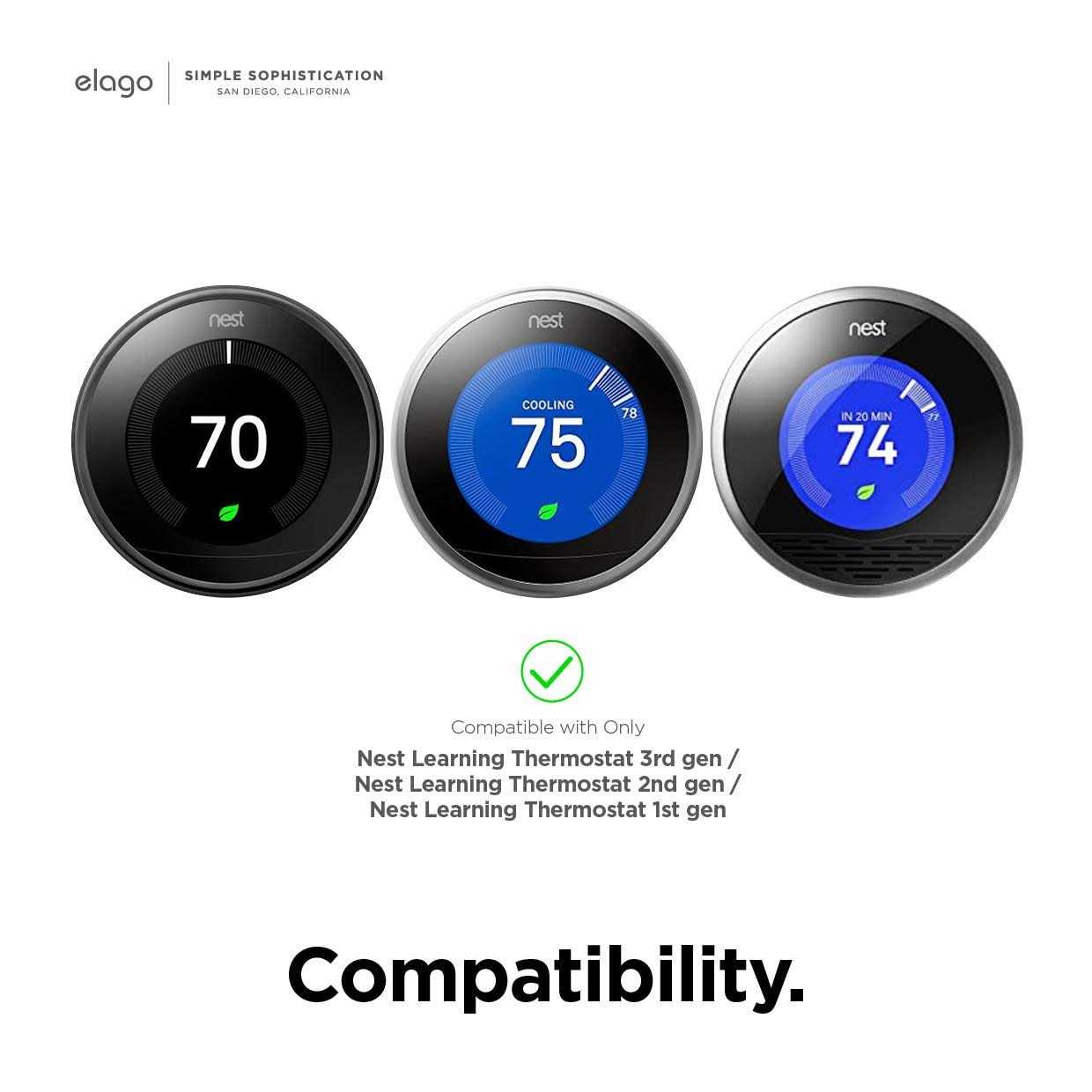 Elago Wall Plate Cover Designed for Google Nest Learning Thermostat - Cheap Fitting