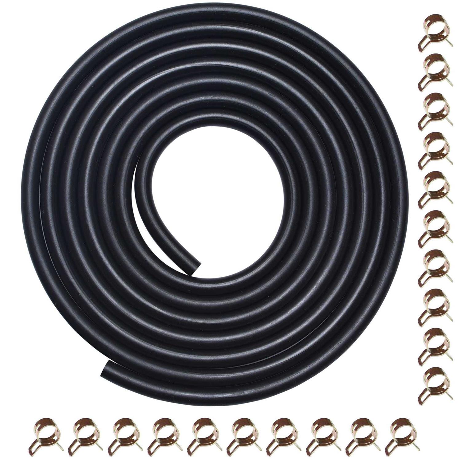 10 Feet ID Fuel Line with 20pcs Hose Clamps for Kawasaki Kohler Briggs & Stratton Small Engines Mini Bike ATV Mowing Machine Snow Machine - Cheap Fitting