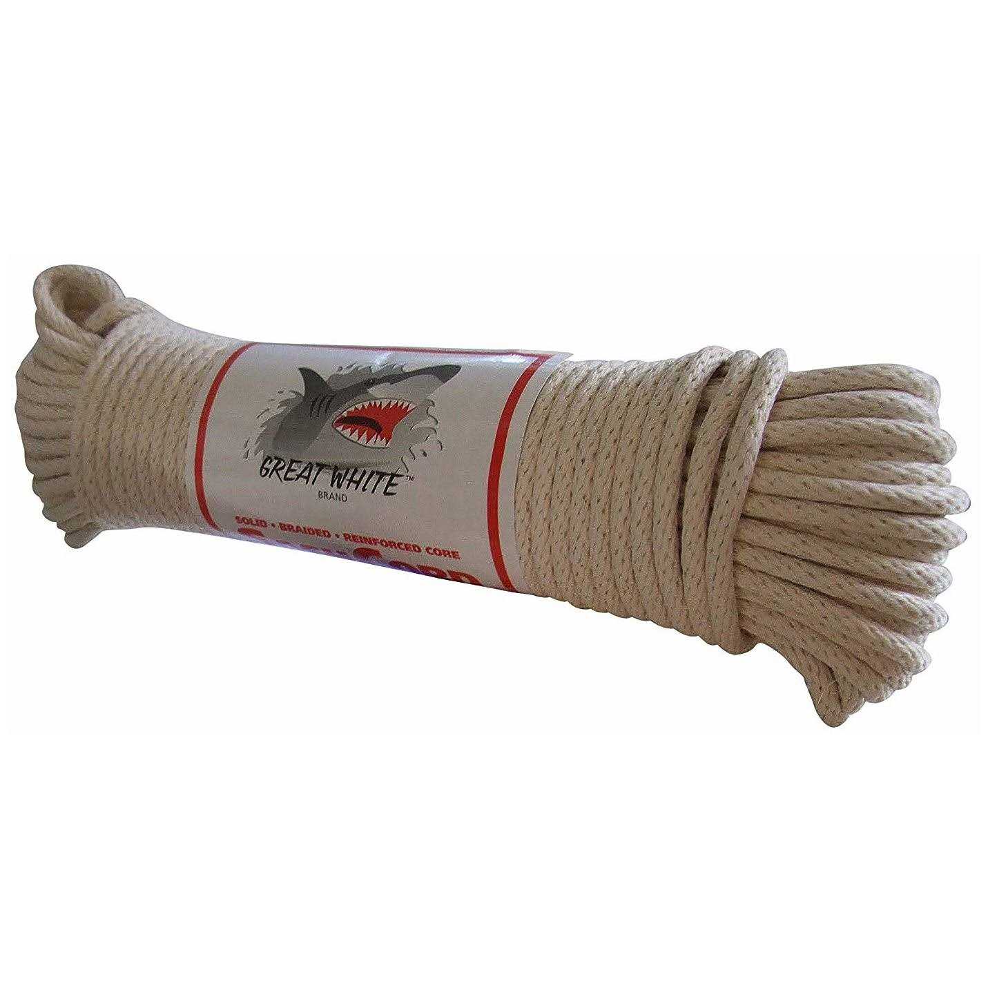 Great White Sash Cord #8 100ft. Hank Natural/White JJ50318 - Cheap Fitting