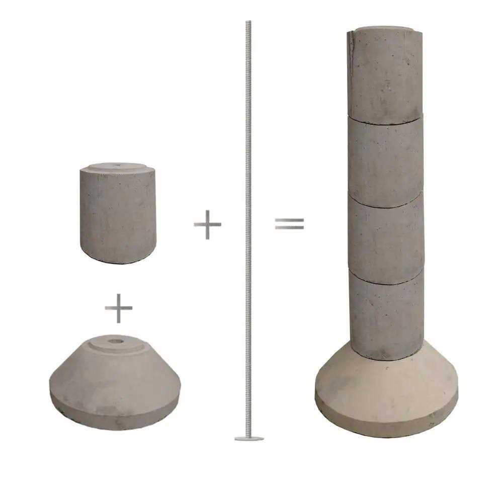 EZ Tube Stackable Precast Concrete Footing - Cheap Fitting