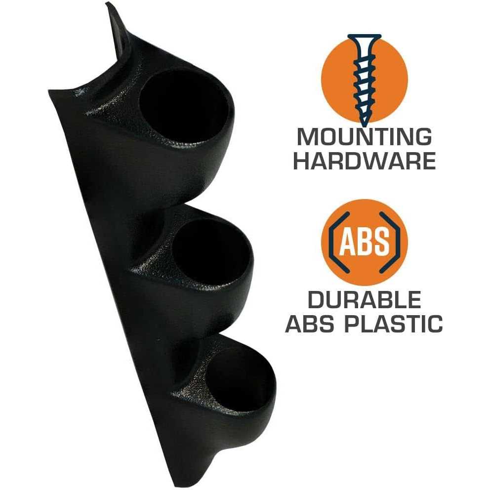 Glowshift Universal Black Triple Pillar Gauge Pod Fits Any Make/model - Cheap Fitting