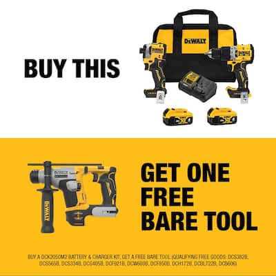 DEWALT 20V MAX XR Hammer Drill and ATOMIC Impact Driver 2 Tool Cordless Combo Kit and SDS Plus Hammer Drill w/ 4Ah Batteries - Cheap Fitting