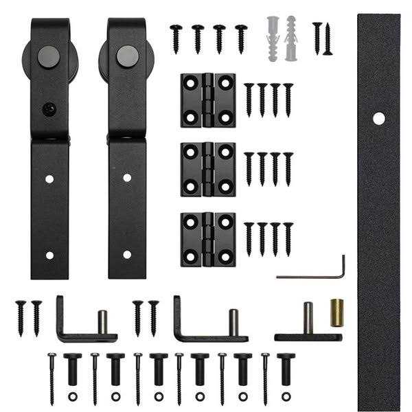 Miniature Bi-Fold Sliding Single Barn Door Hardware Quiet Glide Finish NT.BFM1310.FM.08-72 - Cheap Fitting