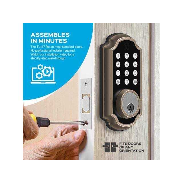Turbolock TL117 Smart Lock with Keypad Digital Deadbolt with App - Cheap Fitting