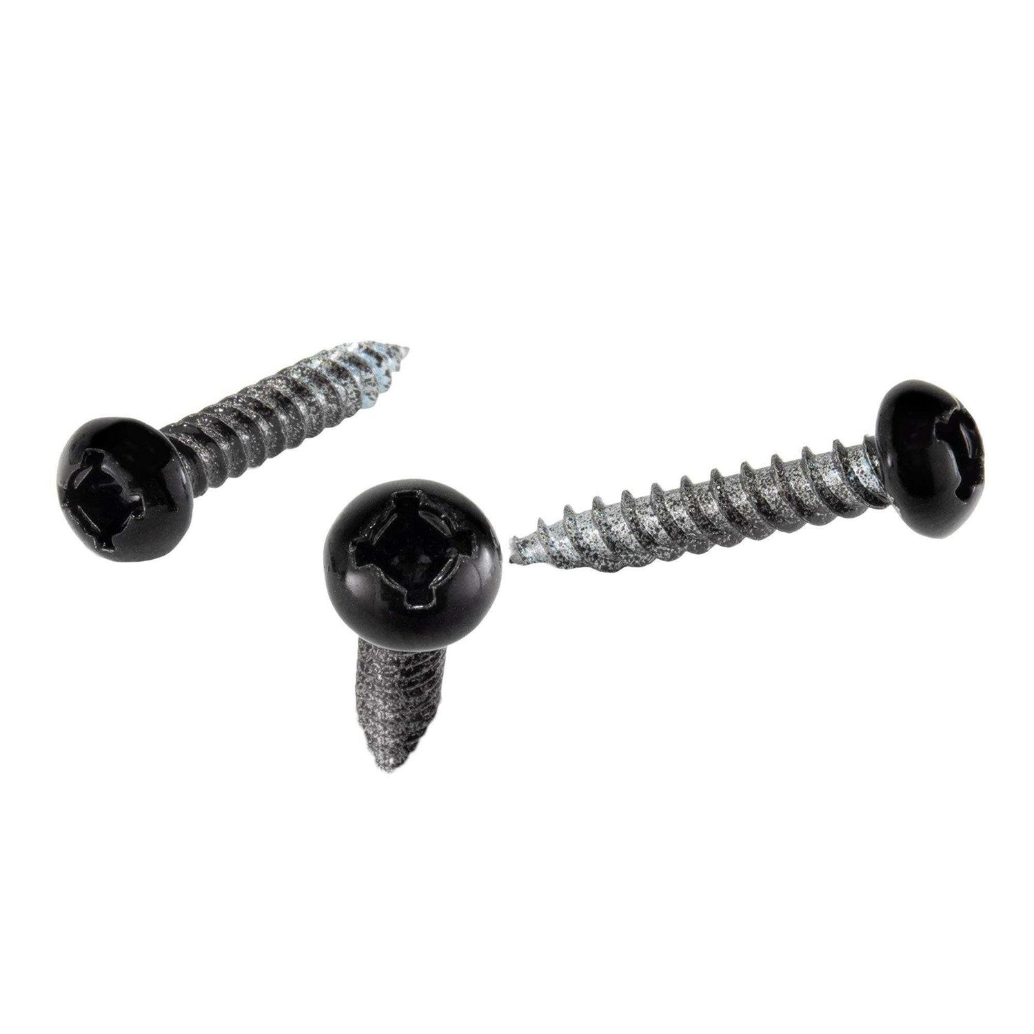 Recpro 8×1 Pan Head Metal RV Screws Polar Black - Cheap Fitting