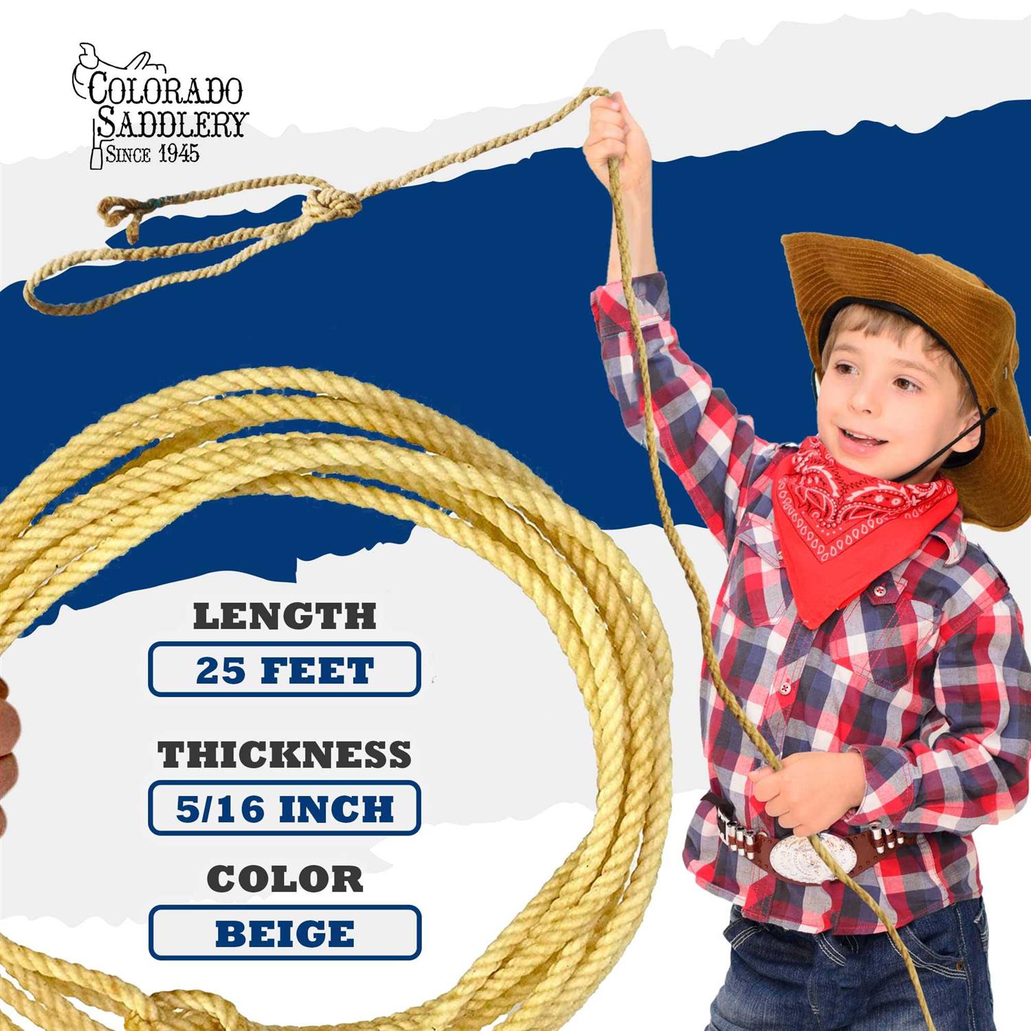 Colorado Saddlery Kids Lariat Pro Feel Lasso Genuine Honda Knot - Cheap Fitting