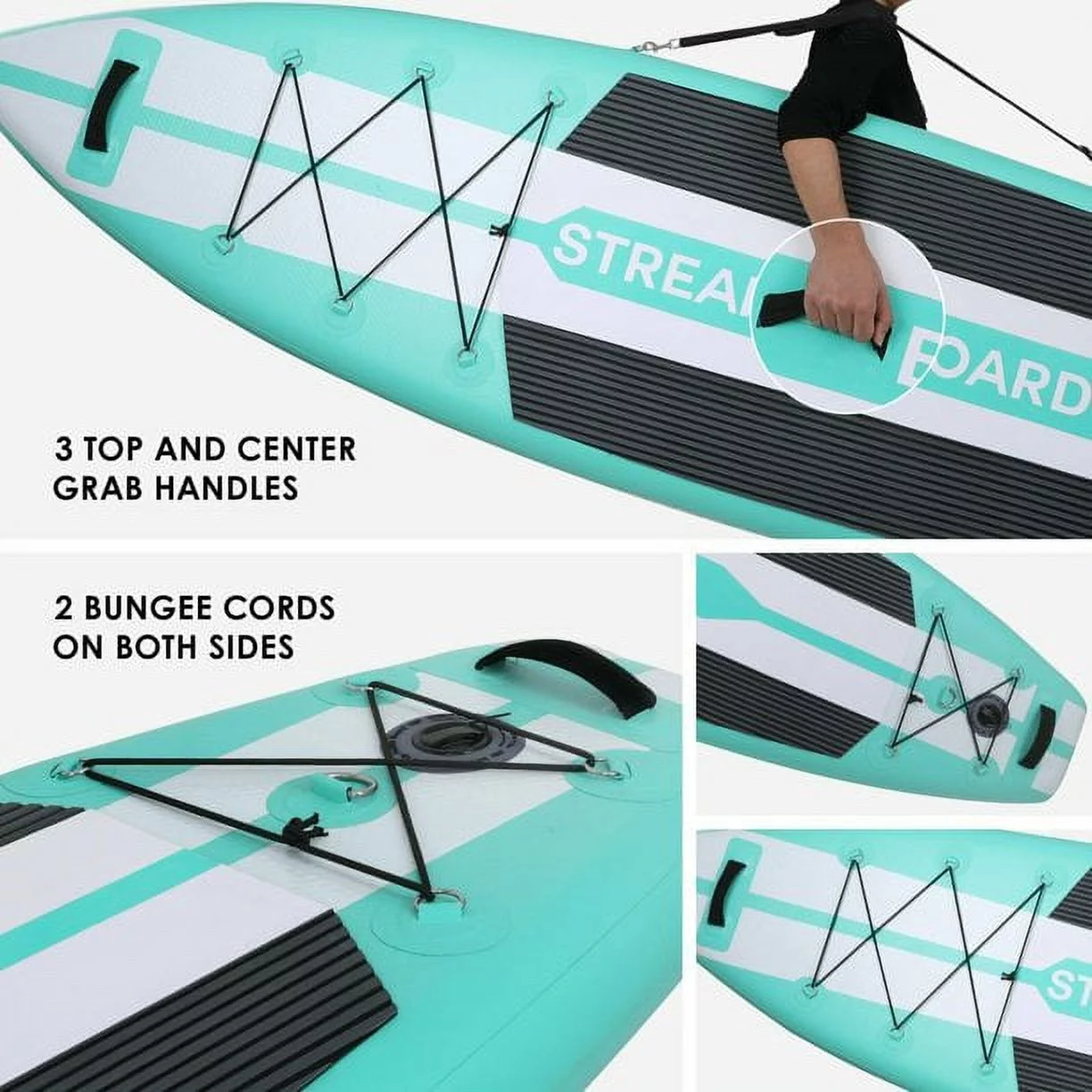 Arlopu 11FT Stand Up Paddle Board Inflatable with Premium SUP Accessories & Backpack, Non-Slip Deck, Waterproof Bag, Leash, Paddle and Hand Pump - Cheap Fitting