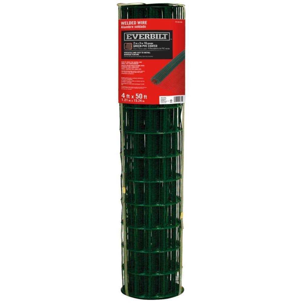 Everbilt 50 ft. Galvanized Steel Green PVC Coated Welded Wire - Cheap Fitting