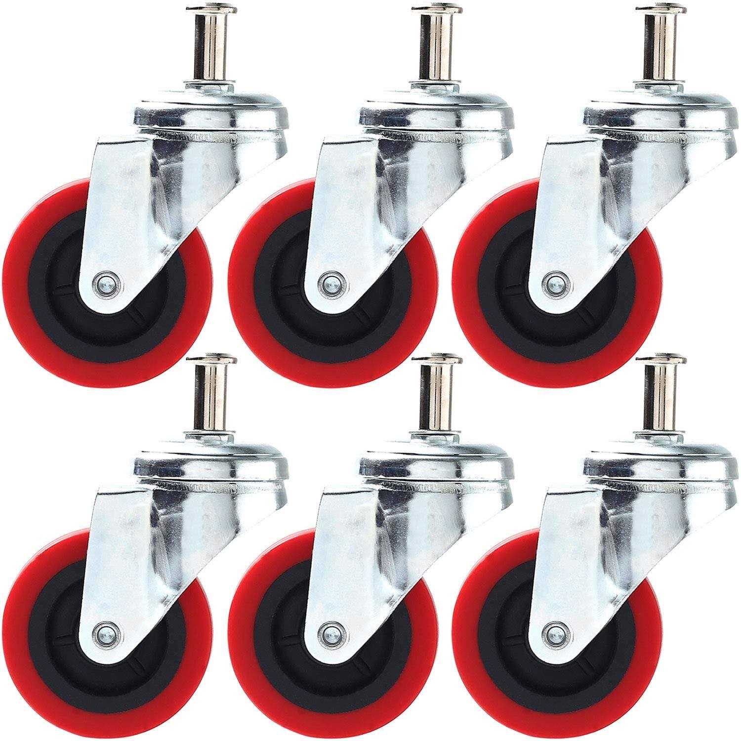 Online Best Service 6 Pack Heavy-Duty 2.5 Swivel Caster Wheel Creeper Service Cart Stool Post Mount - Cheap Fitting