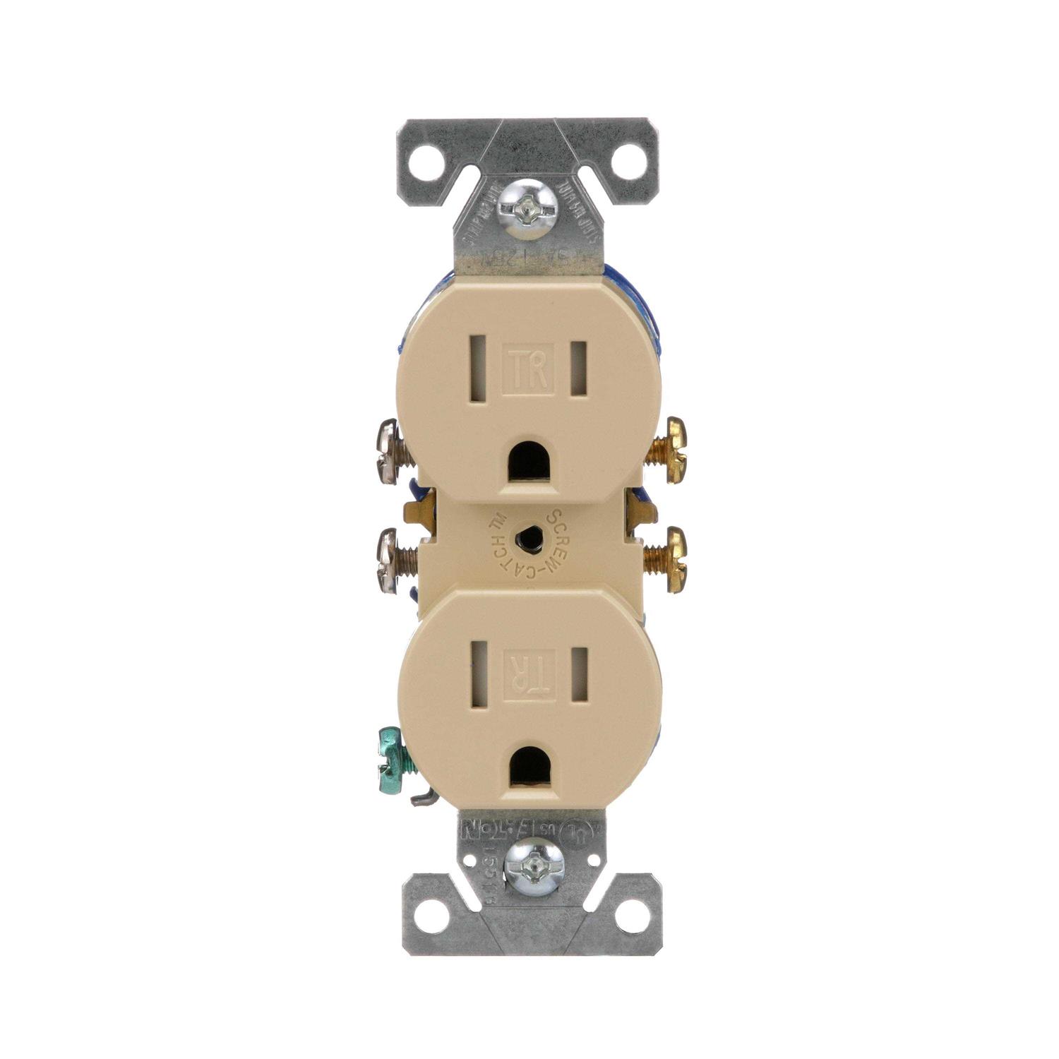 Eaton 15 Amp Duplex Tamper Resistant Residential Outlet - Cheap Fitting