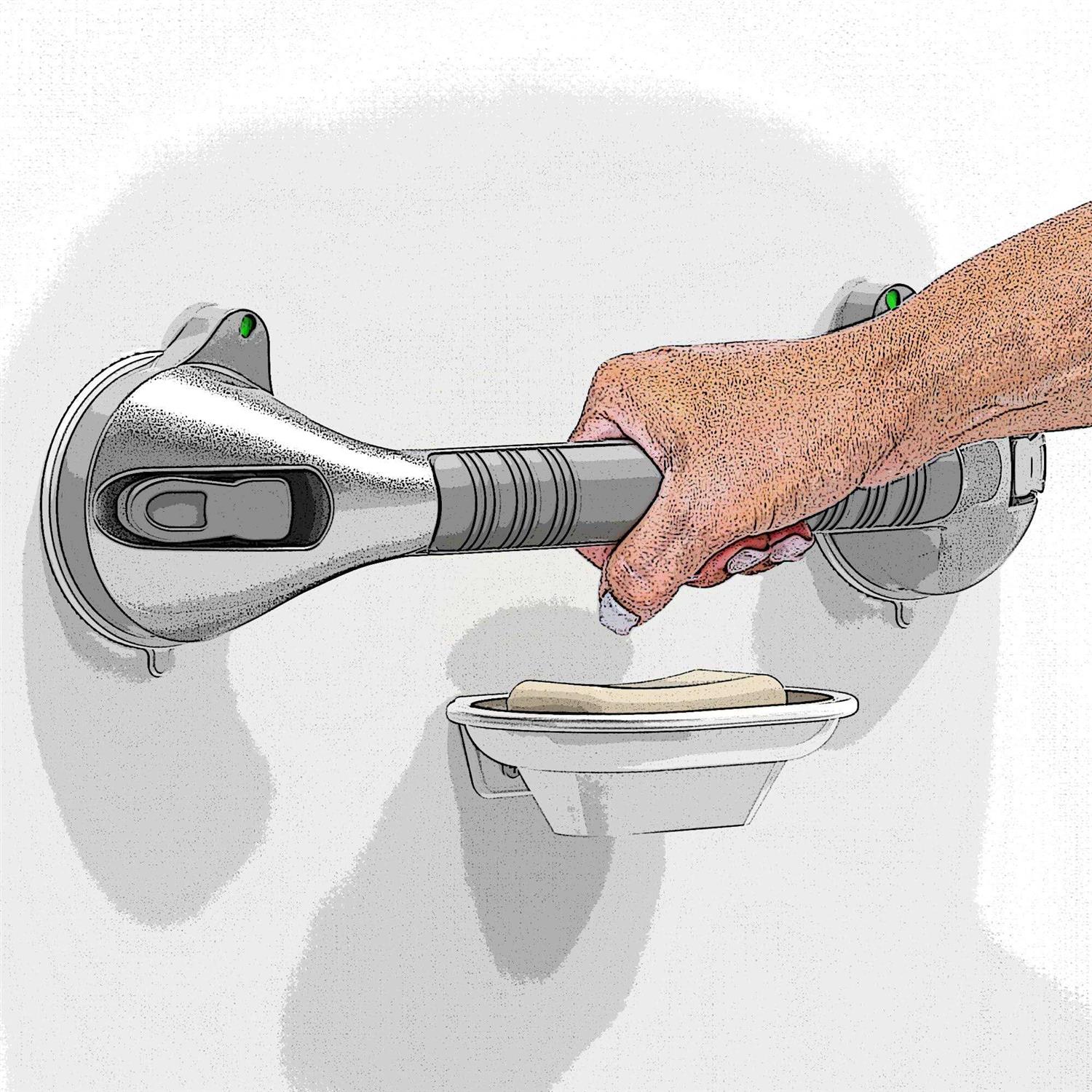 AquaChase Suction Shower Grab Bar with Indicators Tool-Free Installation - Cheap Fitting