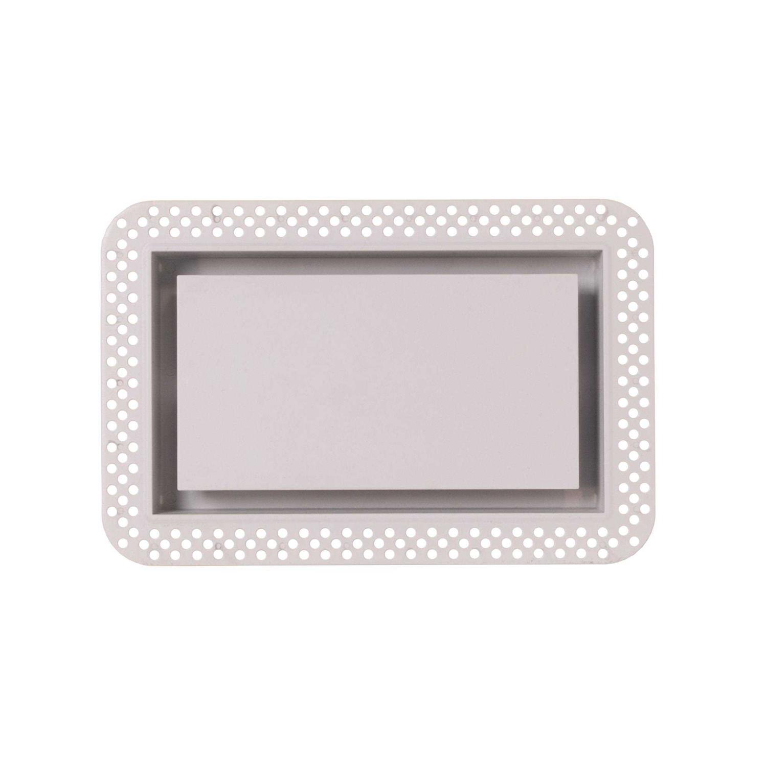 Aria Lite 10 in. x 6 in. White Flush Wall Vent - Cheap Fitting