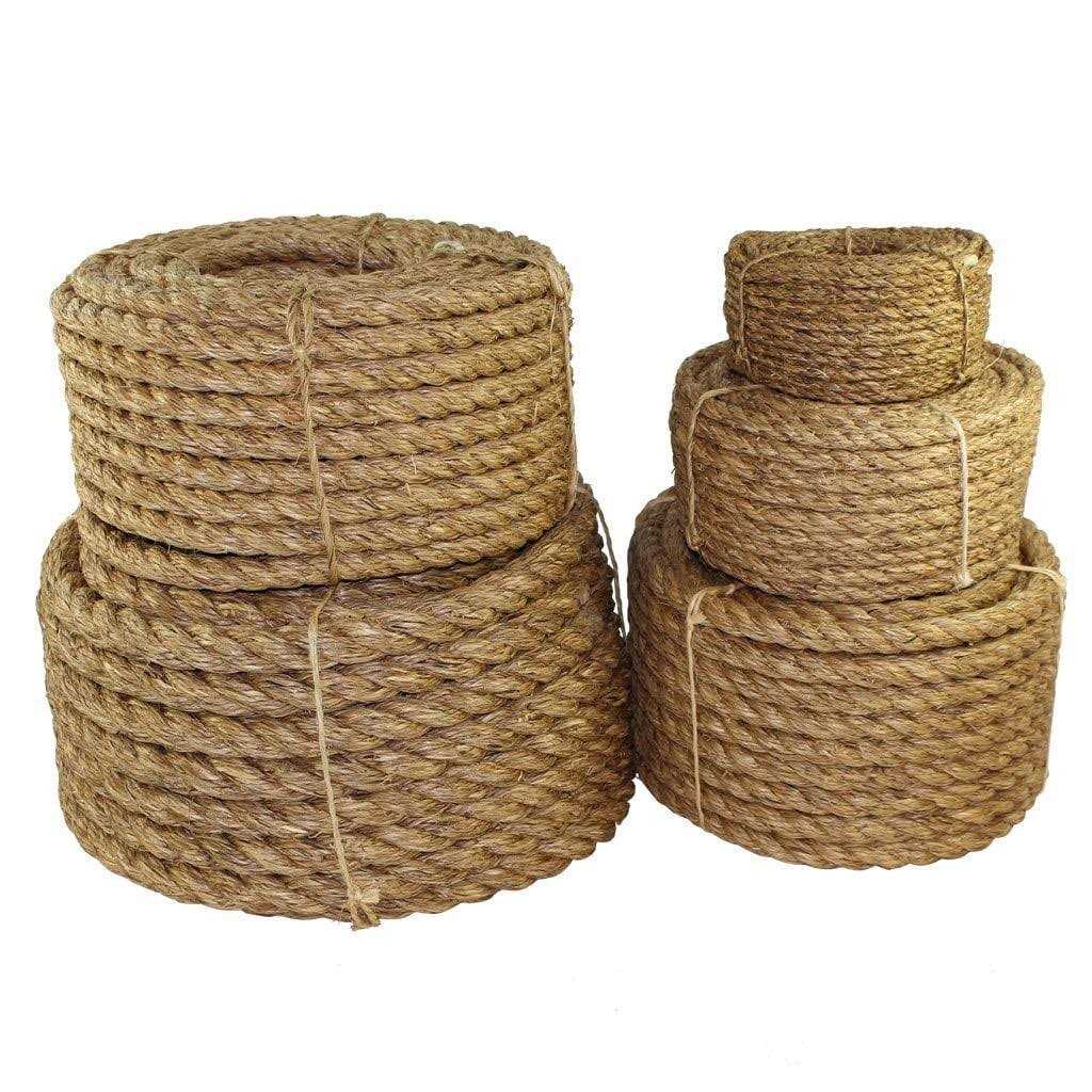 Twisted Manila Rope SGT Knots 3 Strand Natural Fiber Rope - Cheap Fitting