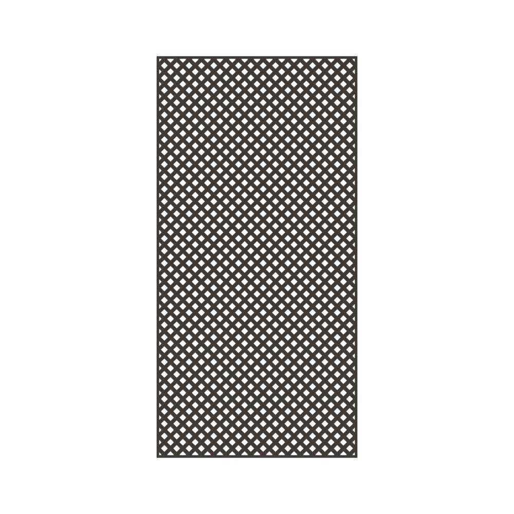 Barrette Outdoor Living 4 ft. x 8 ft. Espresso Diamond Privacy Vinyl Lattice 73053437 - Cheap Fitting