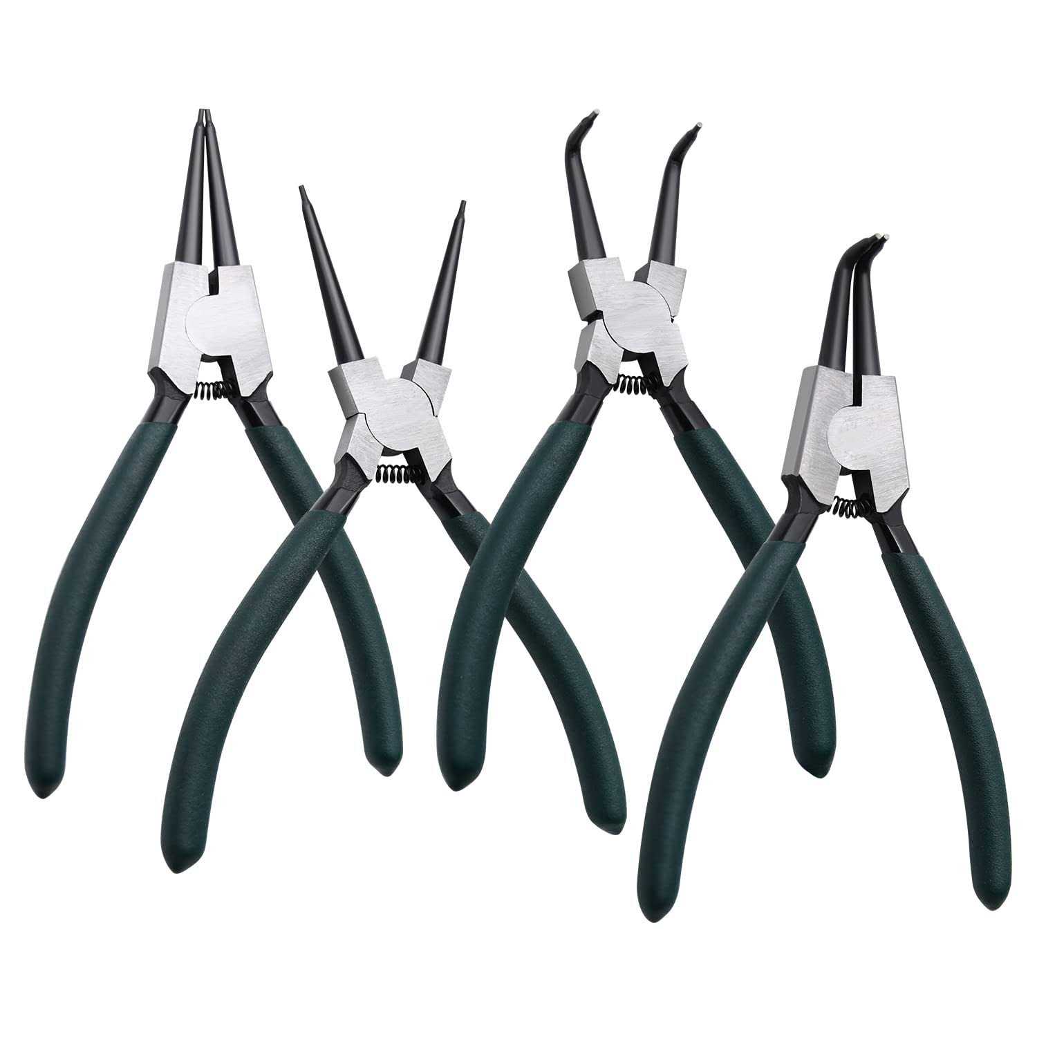 LFSEMINI Snap Ring Pliers Set 4pcs 7 Internal/External Circlip Pliers Kit with Straight/Bent Jaw - Cheap Fitting