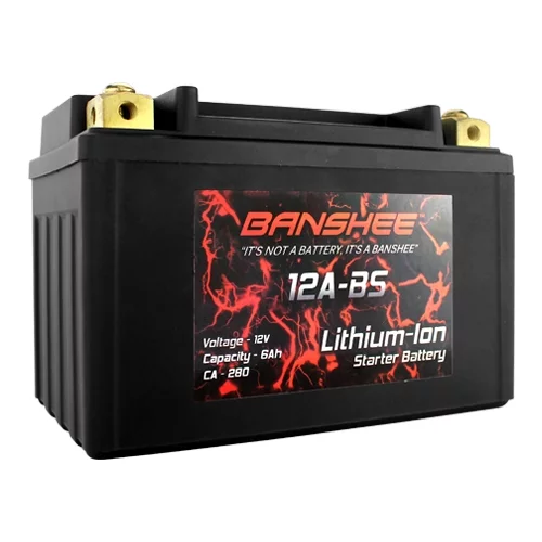 Banshee Lithium Iron YTX12A-BS Motorcycle battery - Cheap Fitting