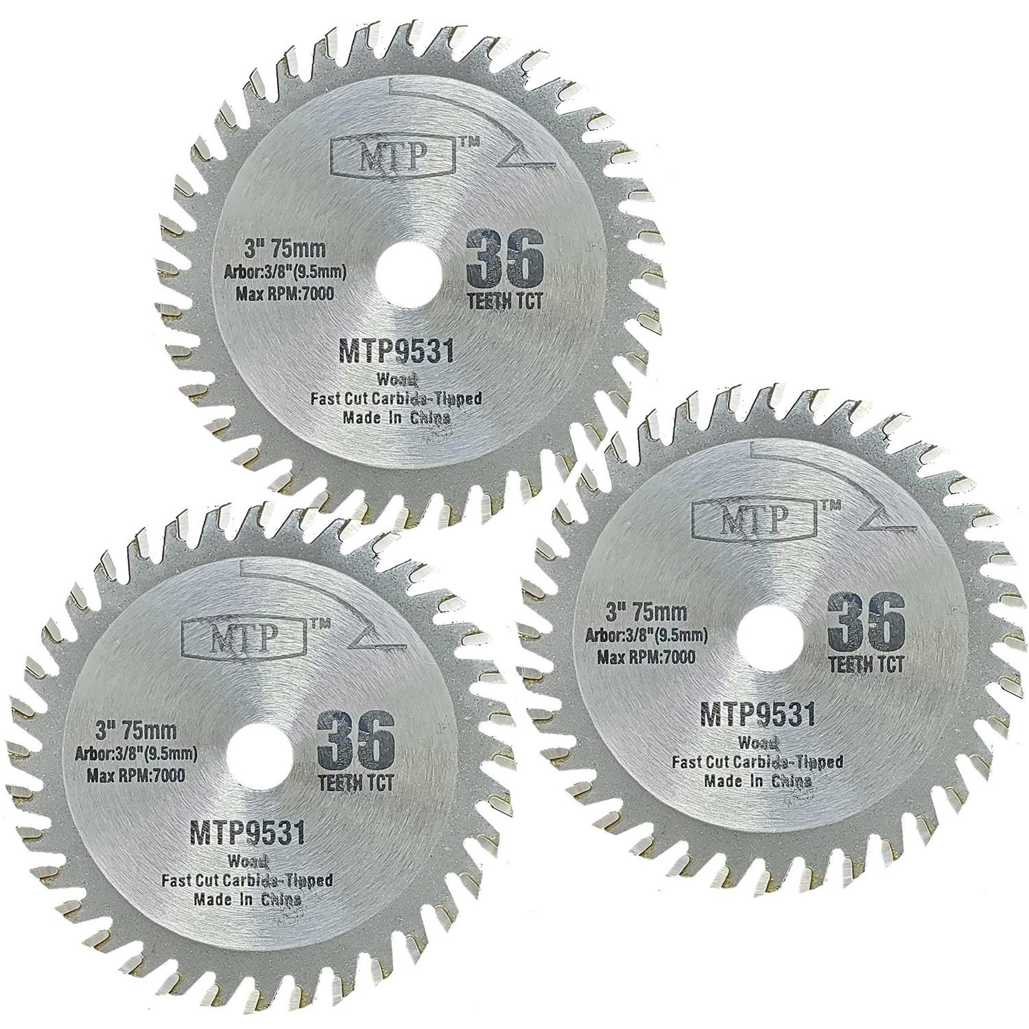 MTP 3 Wood Plastic Tct Cutting Blade for Ryobi Milwaukee Dewalt Cut Off Saw - Cheap Fitting