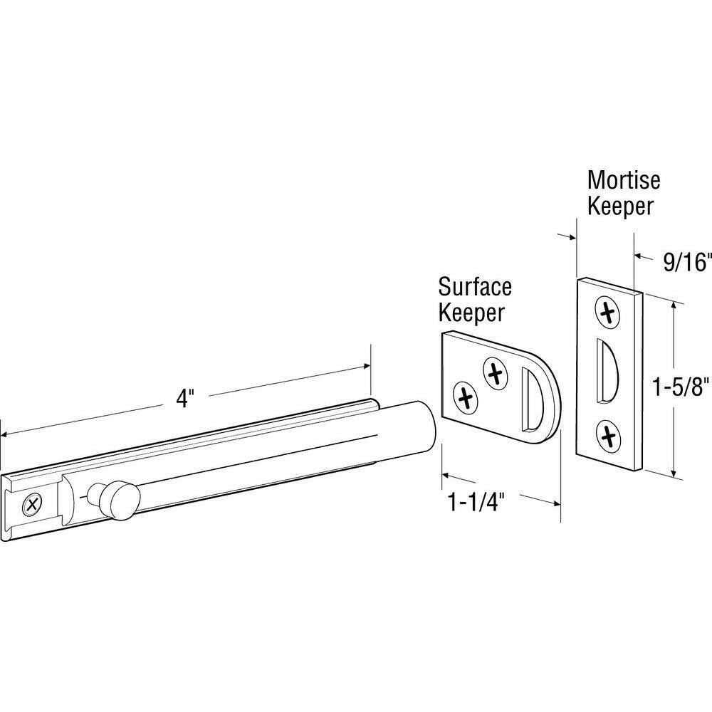 Prime-Line Surface Bolt 4 U 10306 - Cheap Fitting