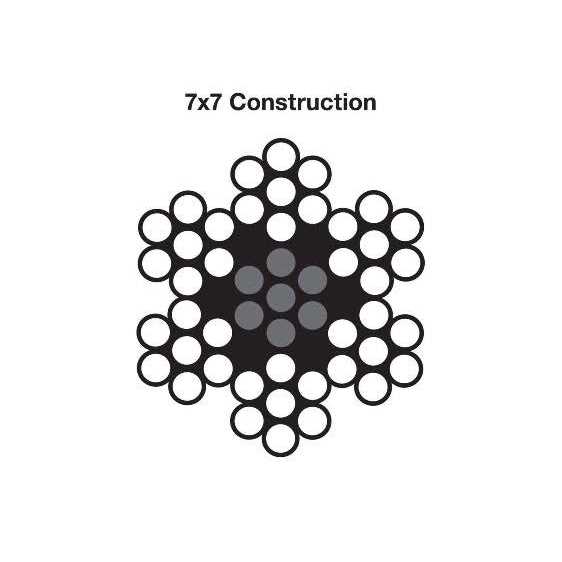 Everbilt 1/8 in. x 30 ft. Vinyl Coated Steel Wire Rope Kit - Cheap Fitting