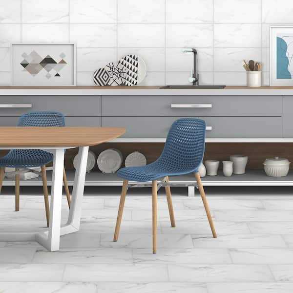 Florida Tile Home Collection Michelangelo Calacatta Rectified 12 in. x 24 in. Porcelain Floor and Wall Tile - Cheap Fitting