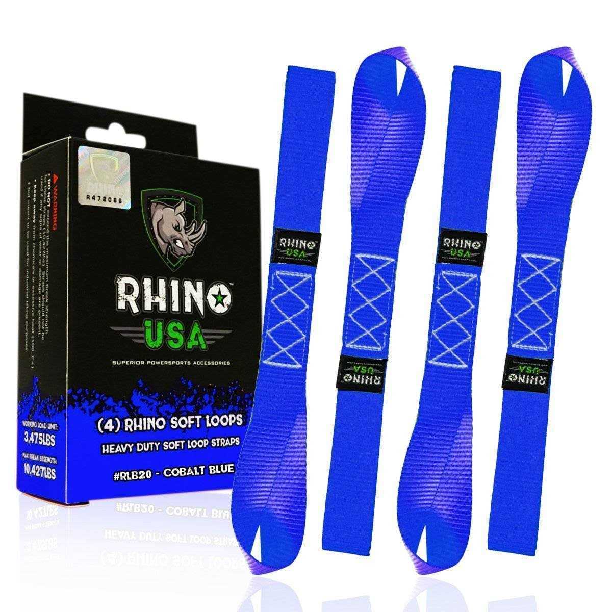 Rhino USA 1.7 inch x 17 inch Soft Loop Tie-Down Straps - Cheap Fitting