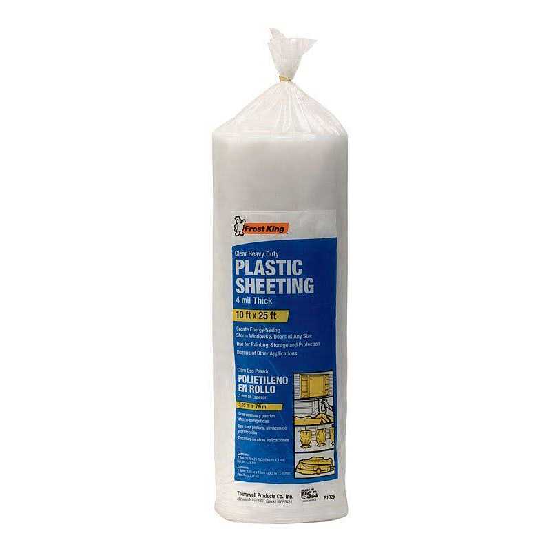 Frost King 10 ft. W X 25 ft. L 4 Mil Plastic Sheeting P1025 - Cheap Fitting