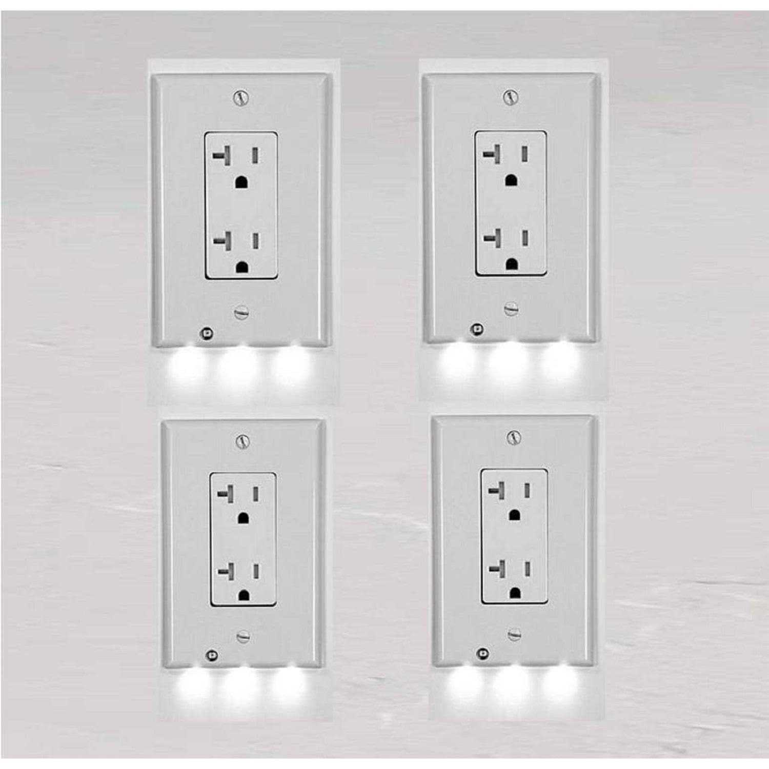 5-pack Outlet Cover with Built-In LED Night Light - Cheap Fitting
