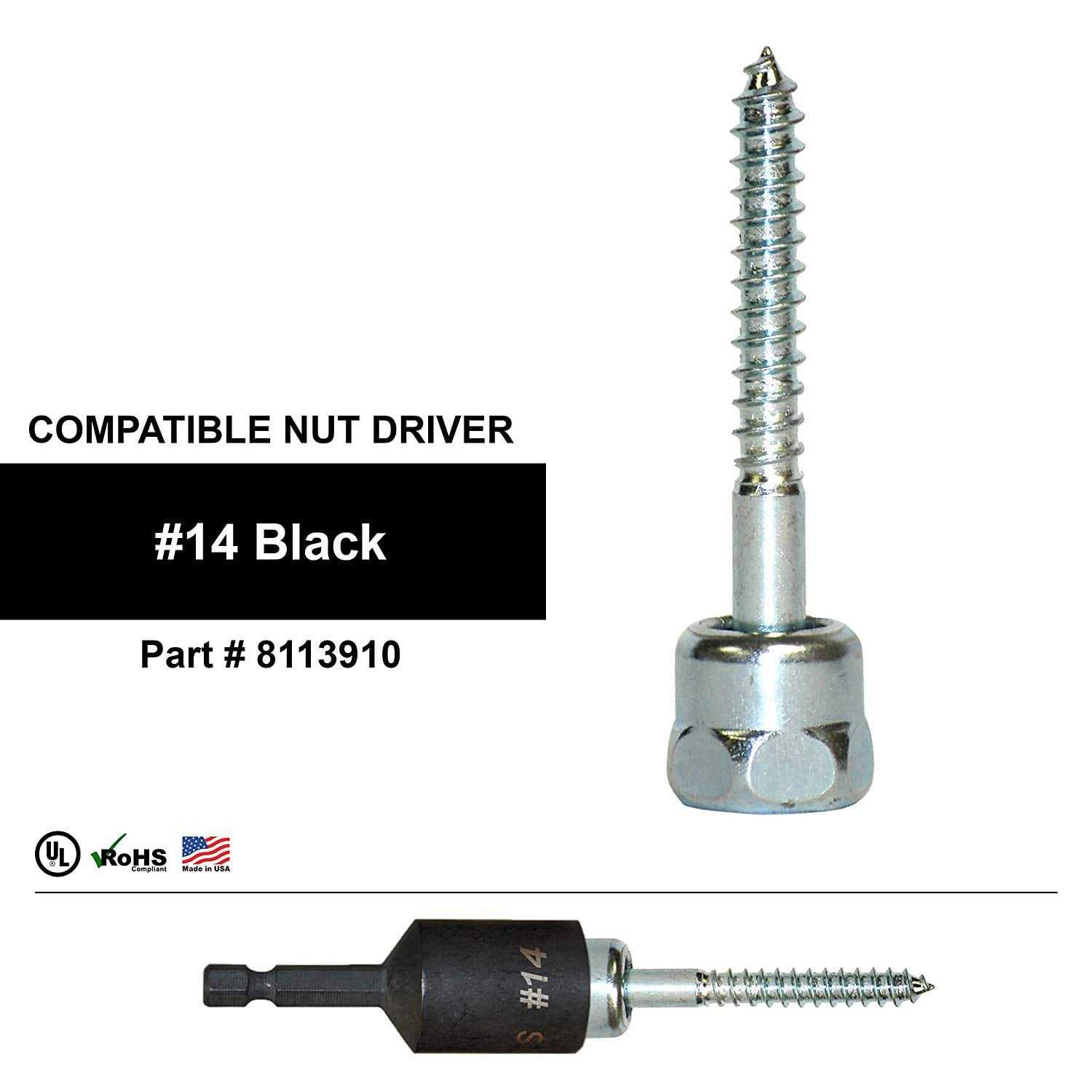 Sammys 1/4 in. x 2 in. Vertical Rod Anchor Super Screw 3/8 in. Threaded Rod Fitting for Wood - Cheap Fitting