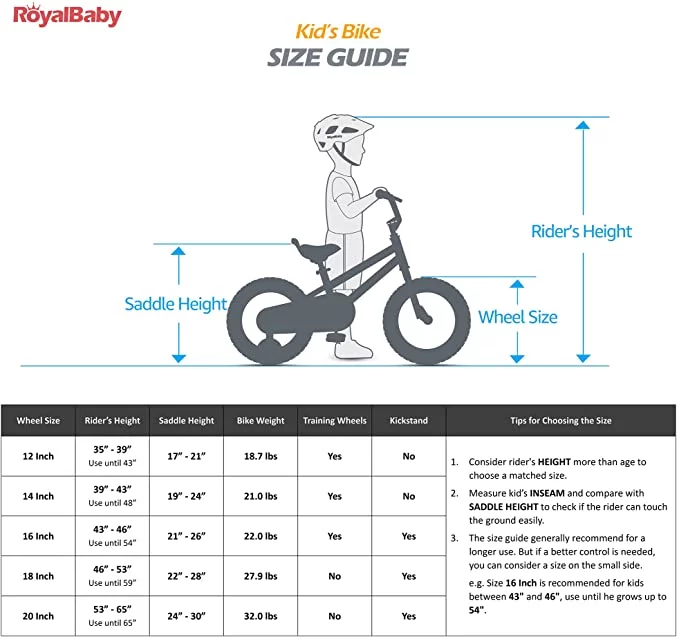 Royalbaby Girls Kids Bike Star girl 16 In. Bicycle Basket Training Wheels Kickstand Blue Child's Cycle - Cheap Fitting