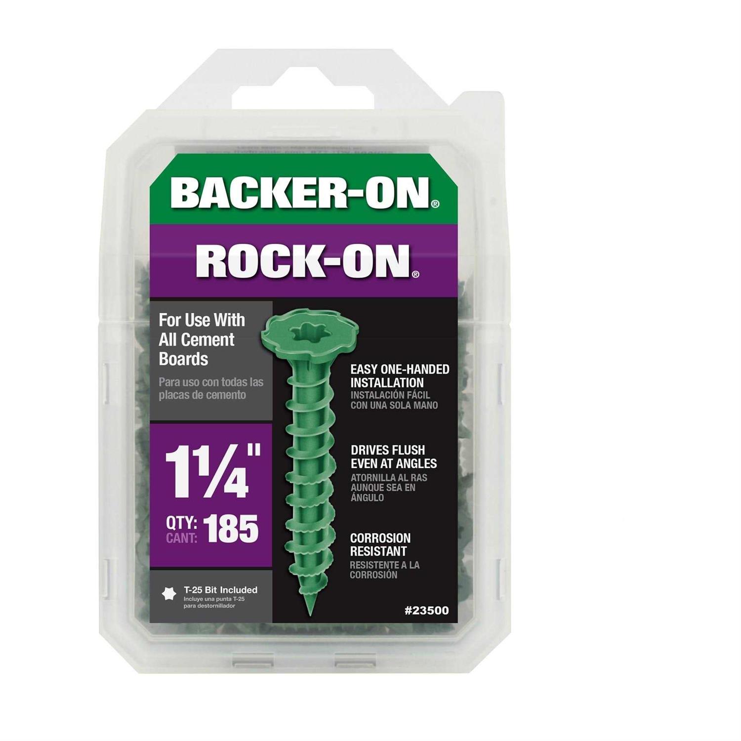 Backer-On Cement Board Screws Rock-On No. 9 x Star Flat Head - Cheap Fitting