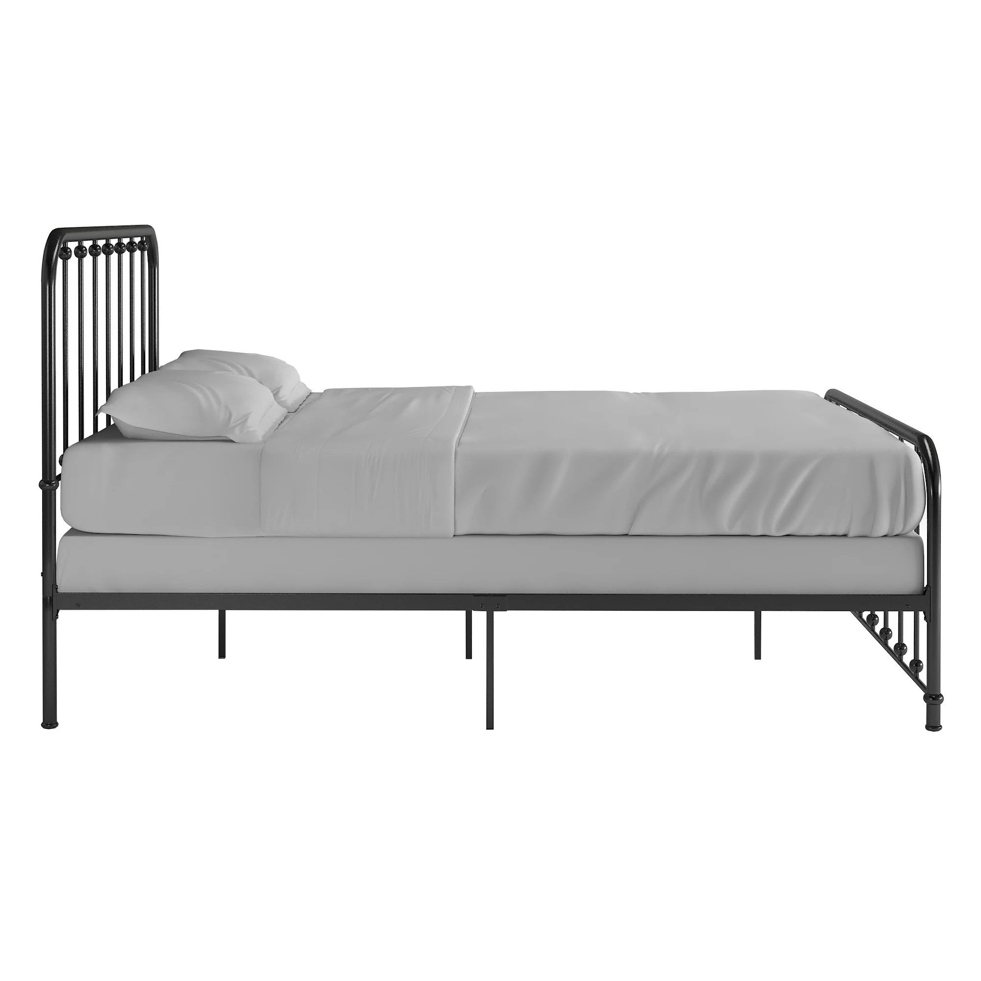Weston Home Montgomery Spindle Metal Platform Full Bed, White - Cheap Fitting