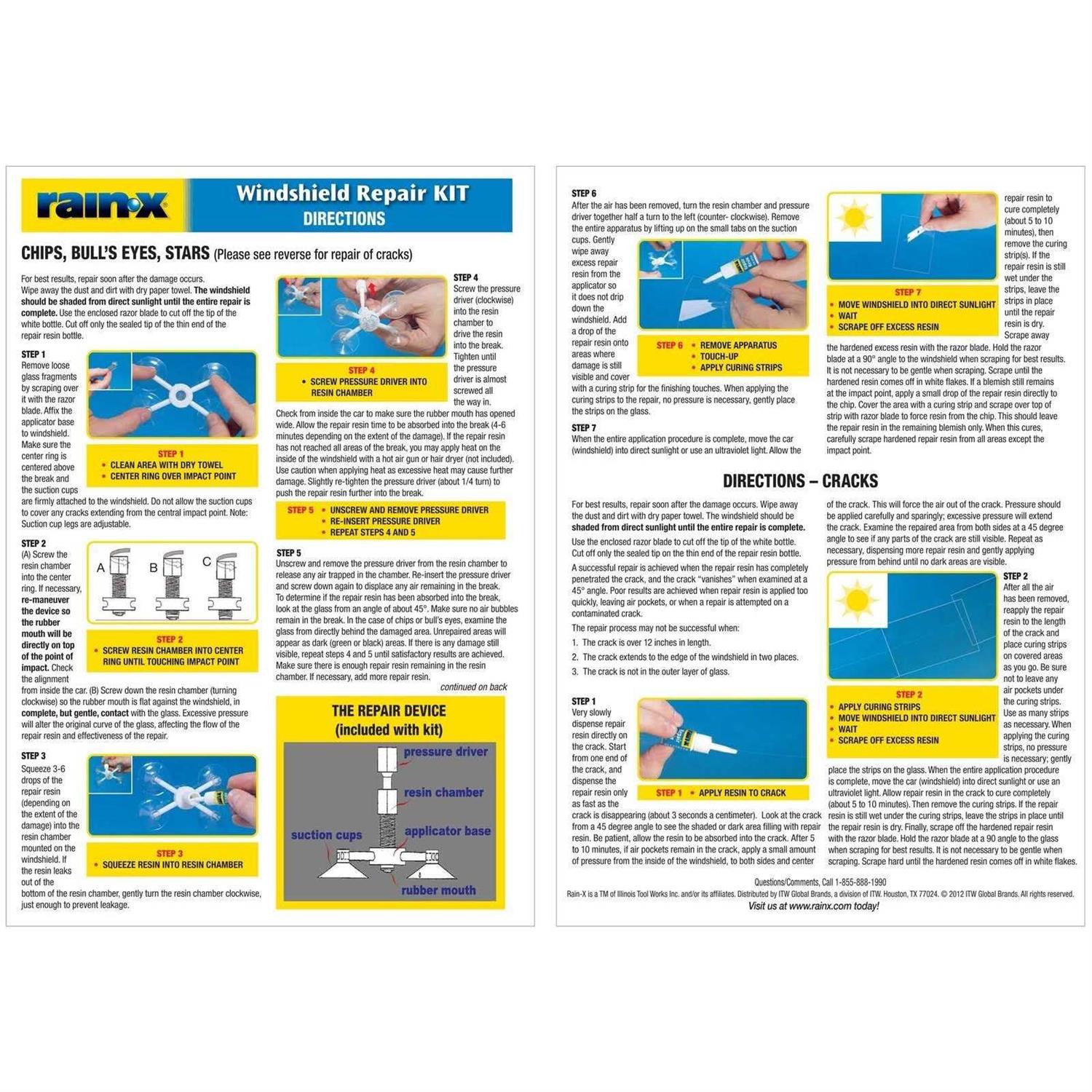 Rain X 600001 Windshield Repair Kit - Cheap Fitting