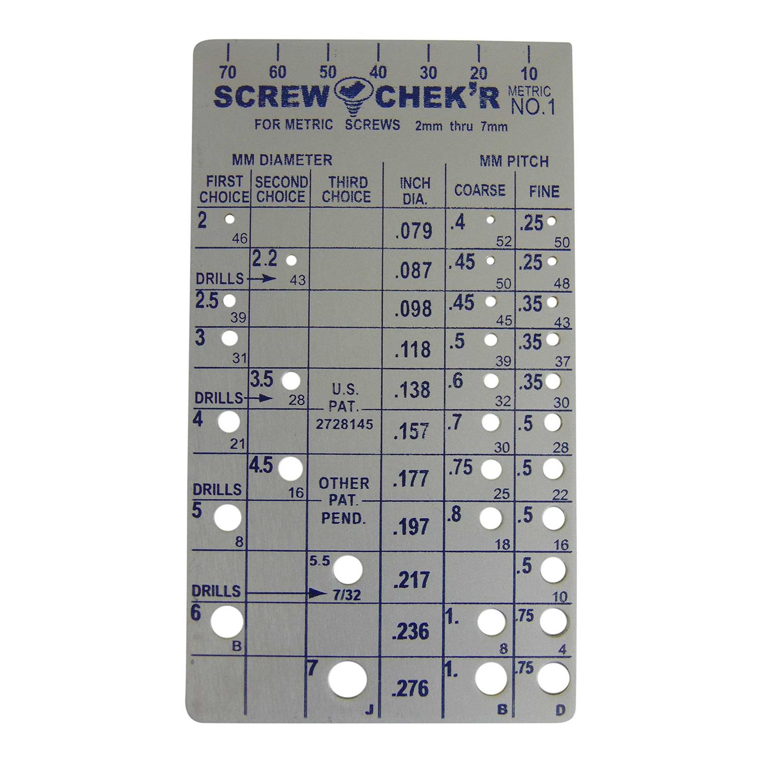 Screw Chekr Metric Screw Checker - Cheap Fitting