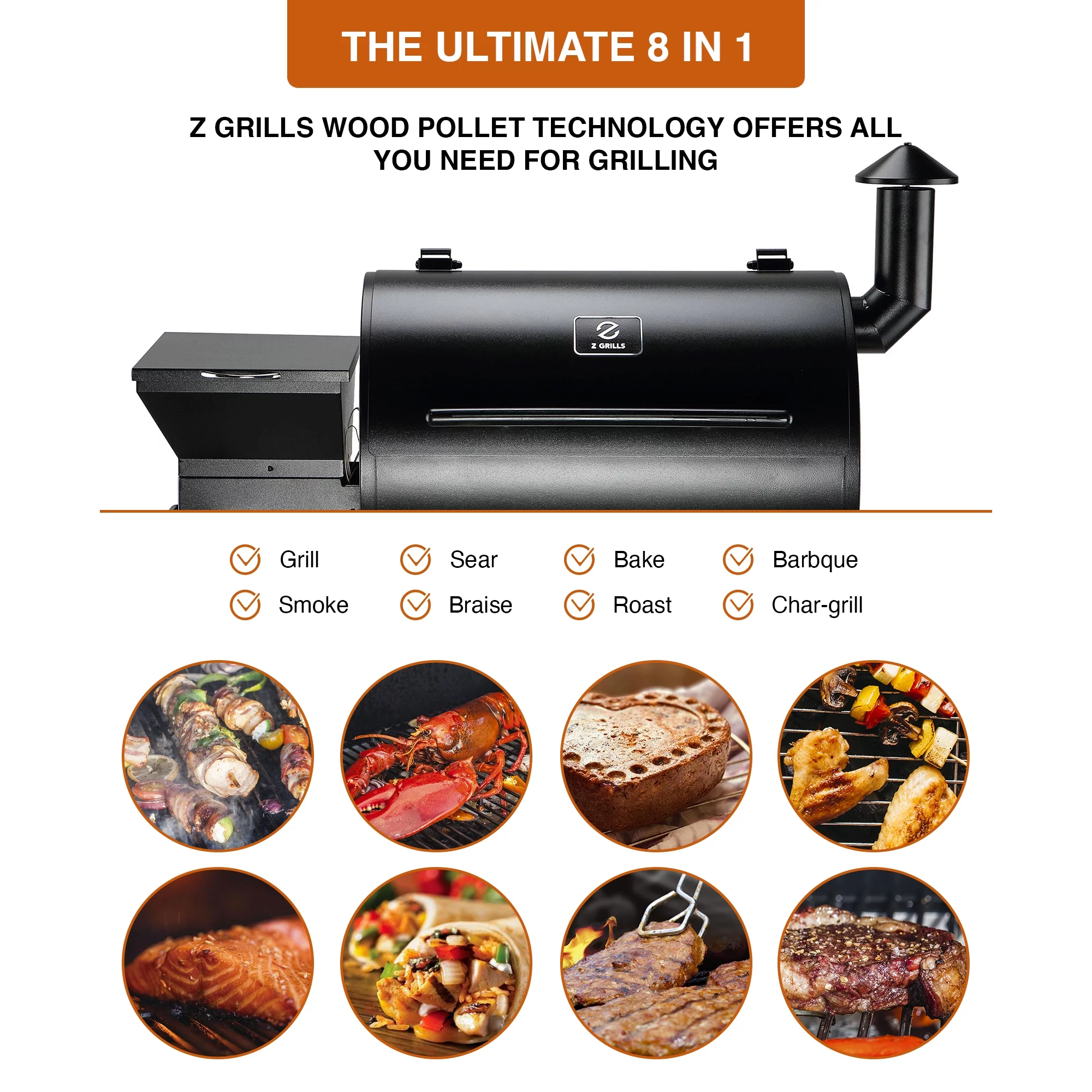 Z Grills ZPG-700D7 697 sq. in. Pellet Grill & Smoker Black - Cheap Fitting