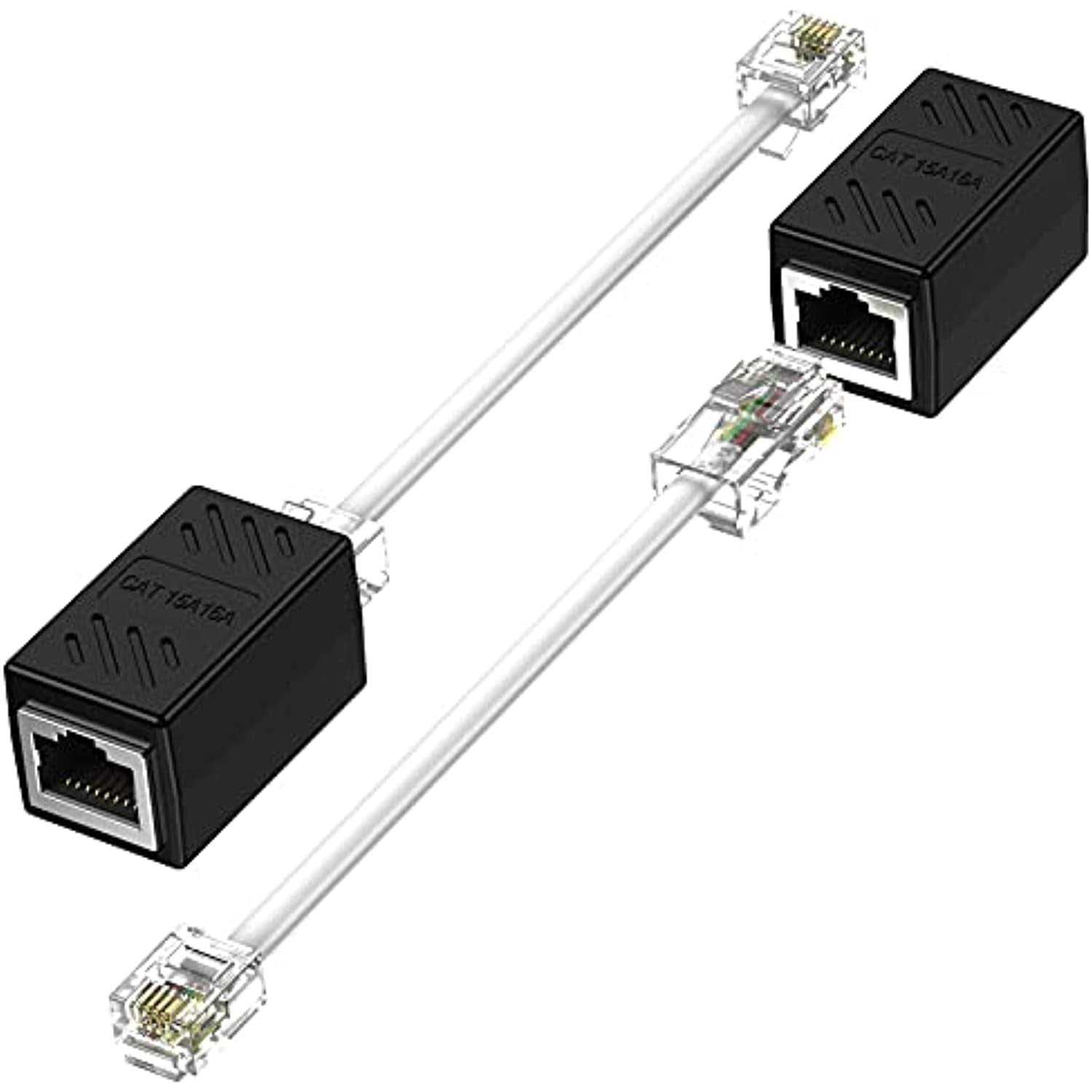 XCZZYB Phone Jack to Ethernet Cable Adapter Rj45 8P8C Female to Rj11 6P4C Male for Landline Telephone Service - Cheap Fitting