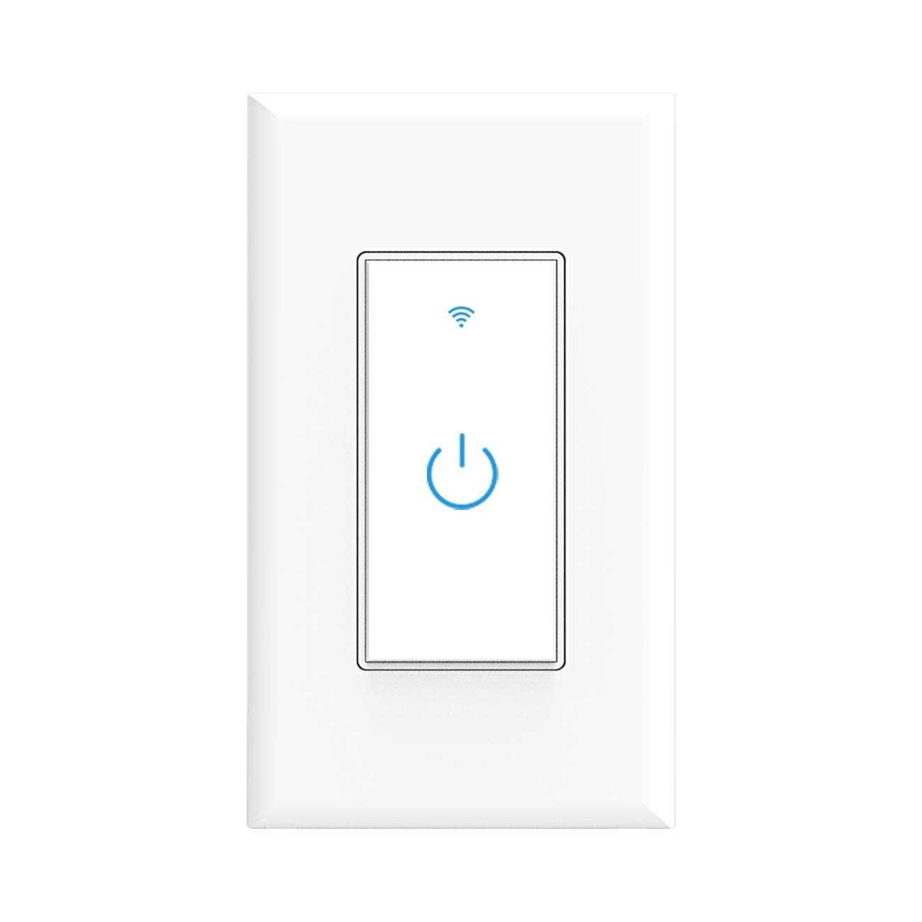 Lesim Smart Light Switch Wifi Switch Touch Wall Switch 1 Gang - Cheap Fitting