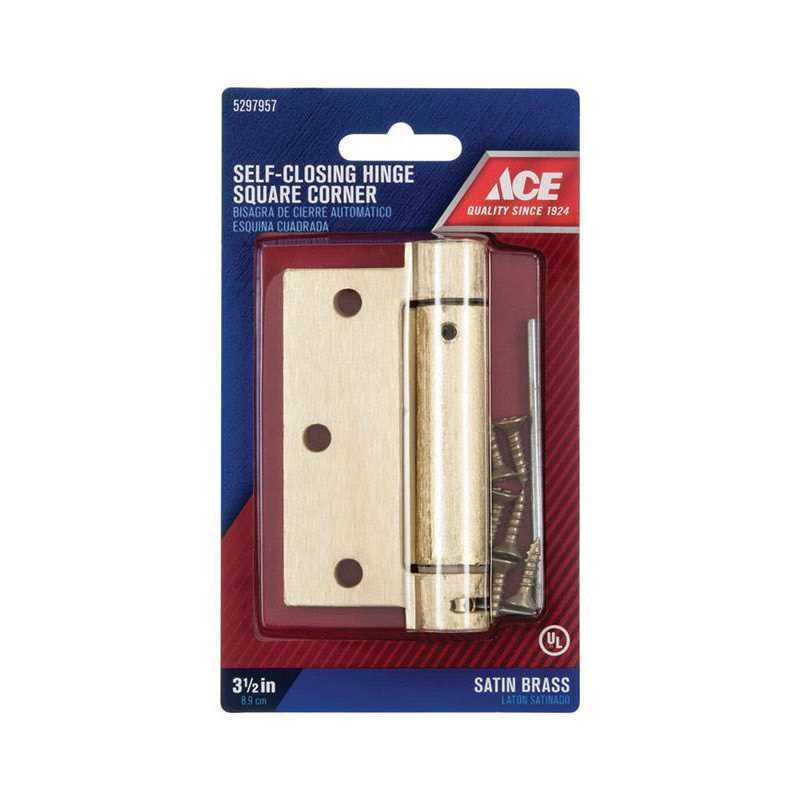 Ace 3.5 in. l Satin Brass Self Closing Hinge 1 pk - Cheap Fitting