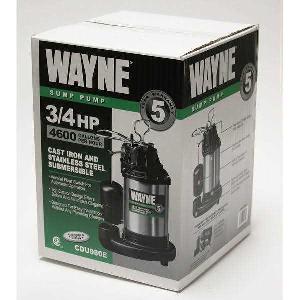 Wayne 3/4 HP Submersible Sump Pump - Cheap Fitting