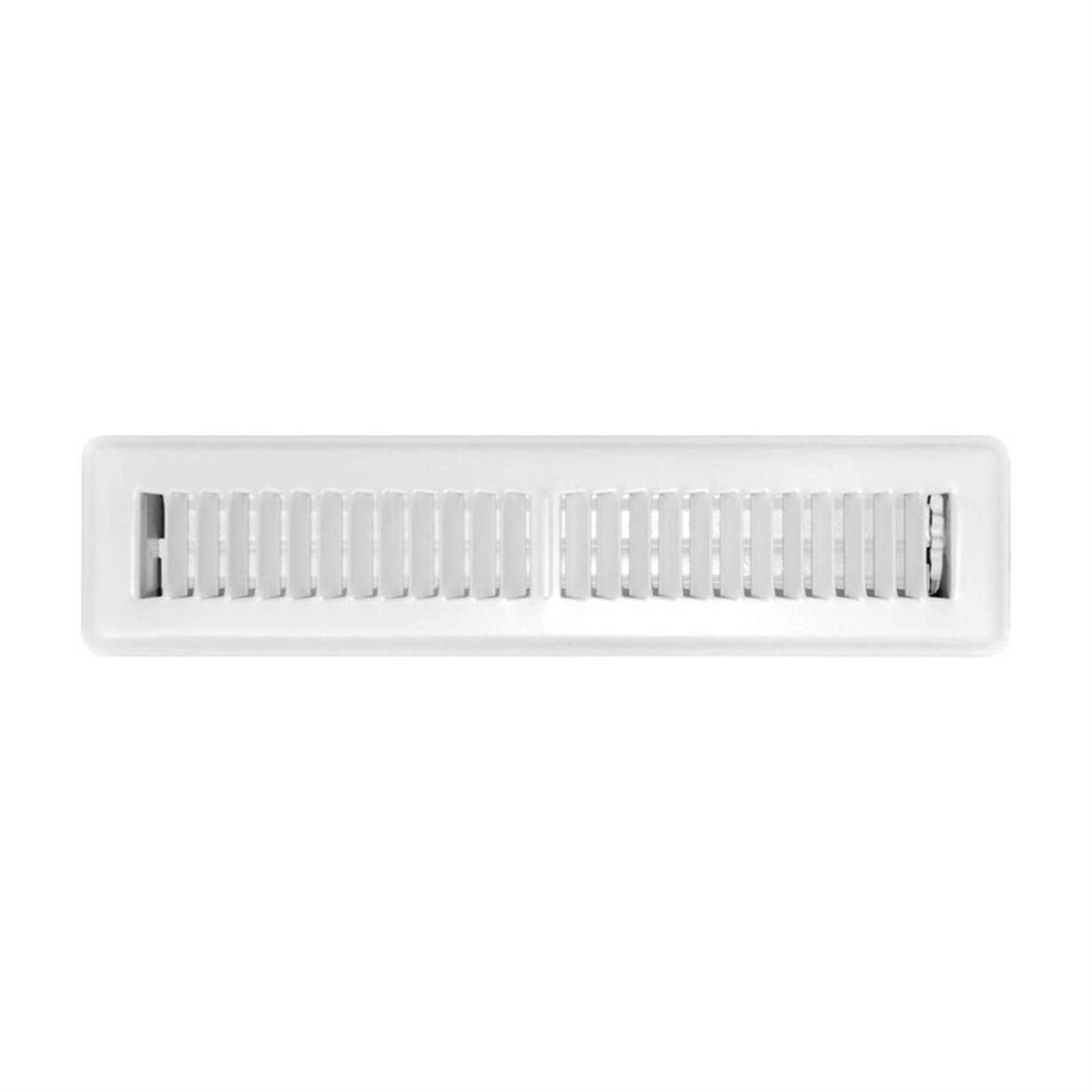 Tru Aire 4 in. H x White Floor Register Steel - Cheap Fitting