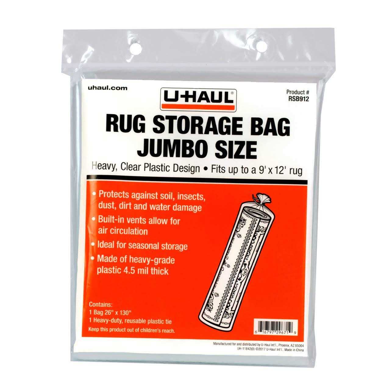 U-haul Jumbo Rug Storage Bag Protection for Jumbo Rolled Rug - Cheap Fitting