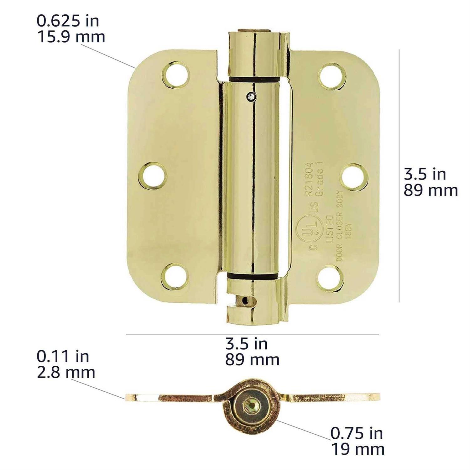 Amazon Basics Self-closing Door Hinge 3.5 Inch x 3.5 Inch - Cheap Fitting