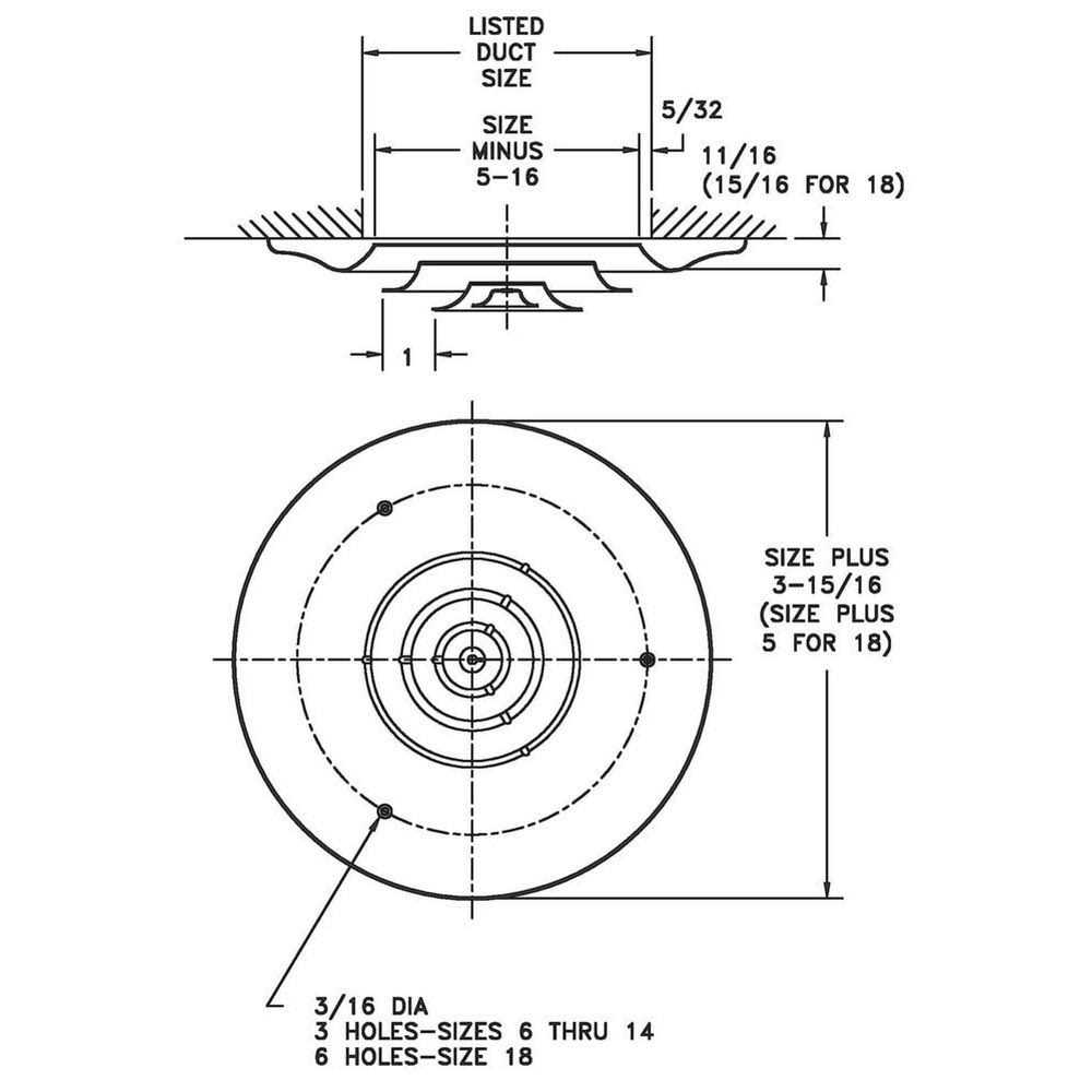 Hart Cooley Round Ceiling Diffuser - Cheap Fitting
