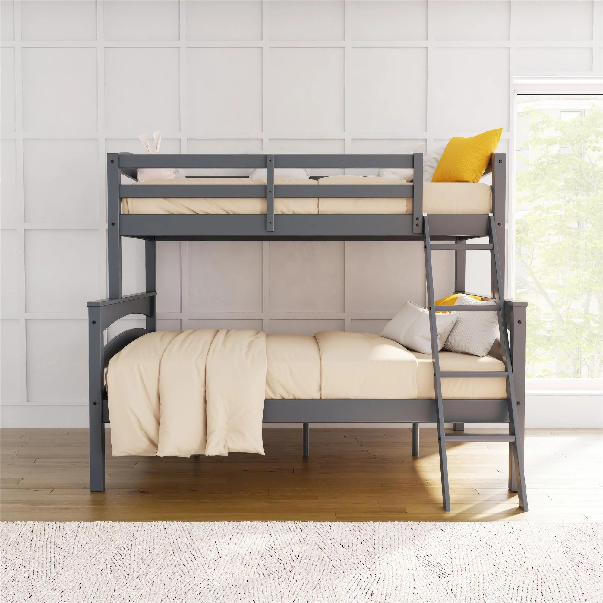 Better Homes & Gardens Leighton Kids' Convertible Twin-Over-Full Bunk Bed, White - Cheap Fitting